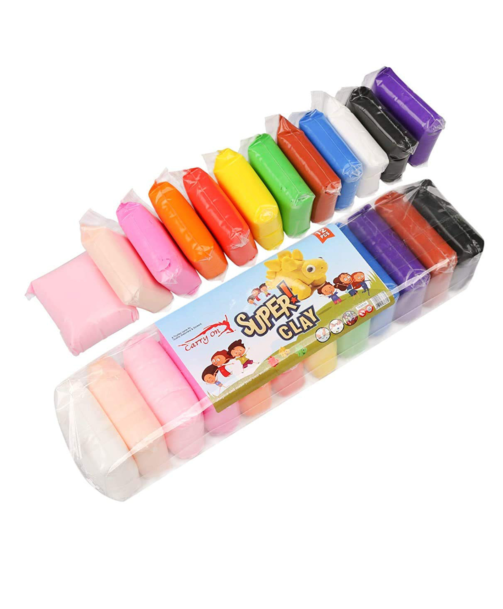 AKN TOYS DIY Ultra-Light Creative Art and Craft Air Dry Super Clay with Carving Molding Tools Kit for Girls and Boys( COLOR MAY VARY )-picture-47