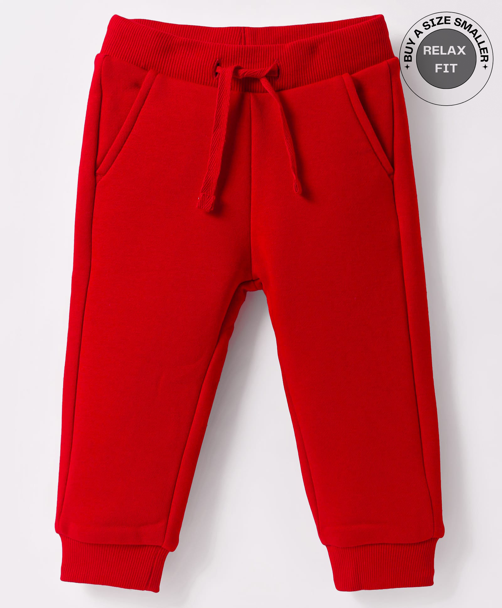 UCB Cotton Knit Full Length Solid Color Lounge Pants - Red-picture-31