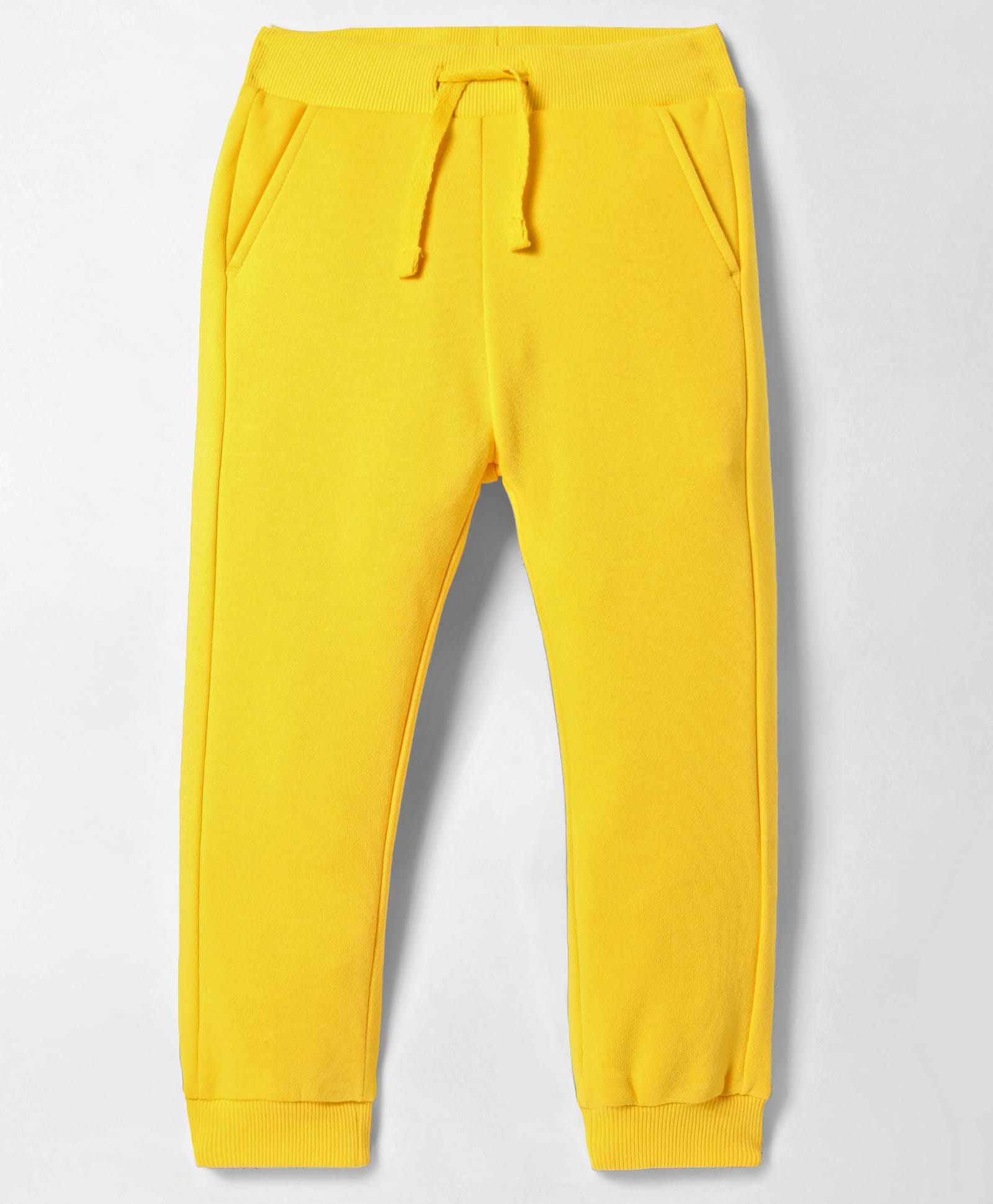 UCB Cotton Knit Full Length Solid Color Lounge Pants - Yellow-picture-33