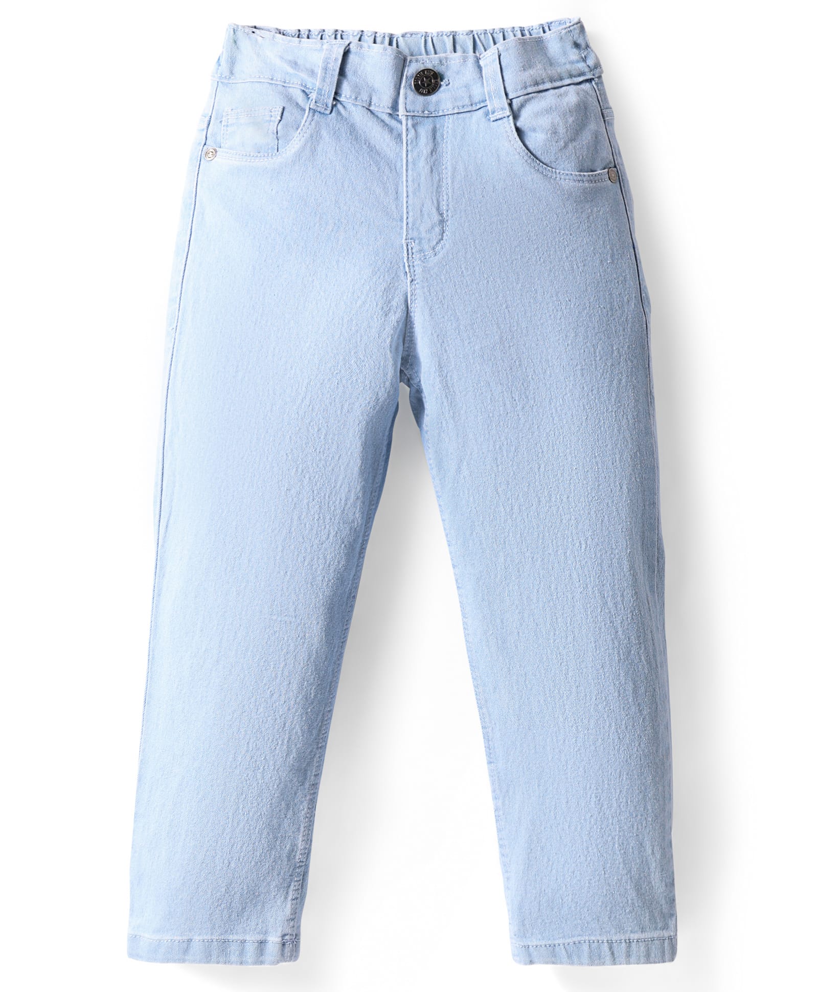 kookie kids india Kookie Kids Denim Woven Full Length Washed Jeans With Stretch - Blue-picture-26