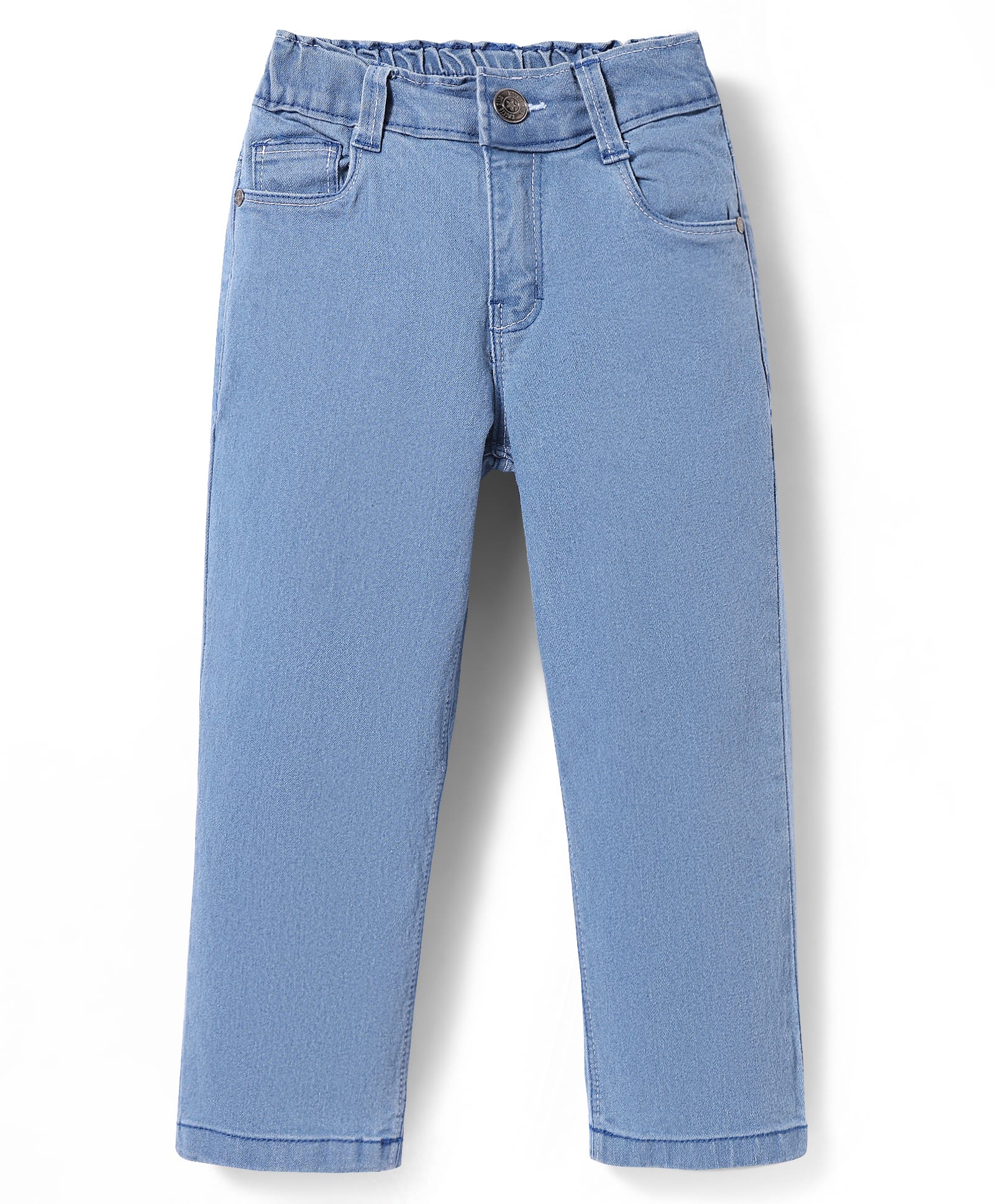 kookie kids india Kookie Kids Denim Woven Full Length Washed Jeans With Stretch - Blue-picture-13