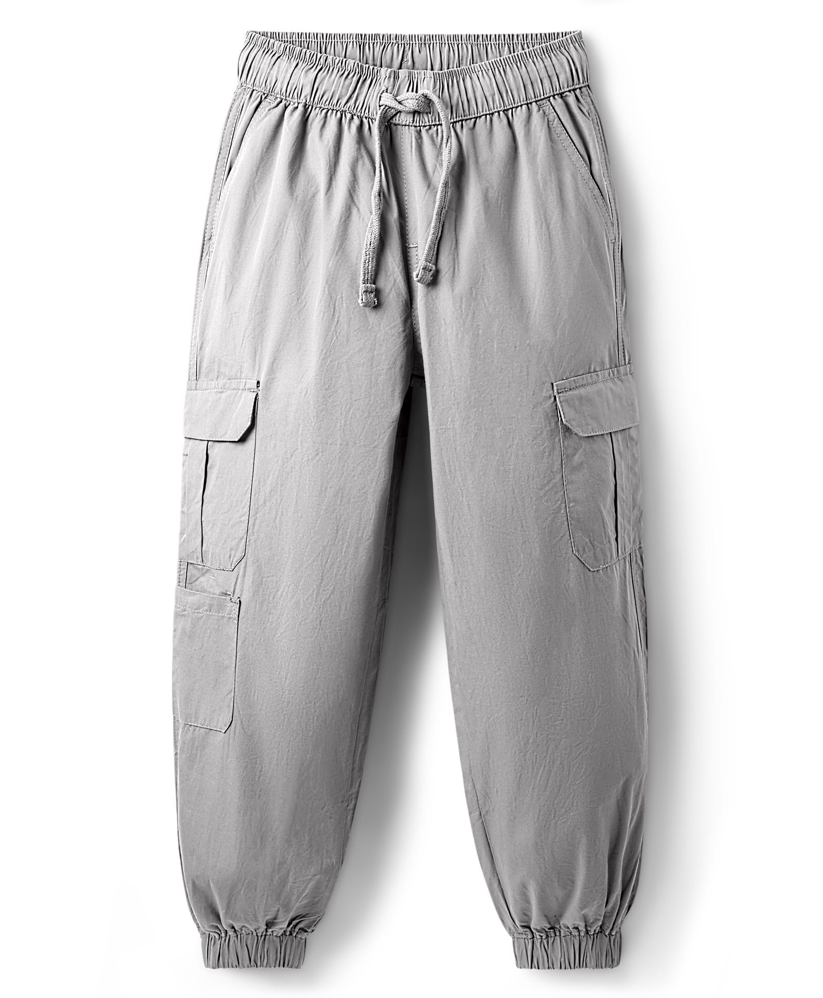 Pine Kids Cotton Elastane Woven Full Length Trouser With Cargo Pockets - Grey-picture-17