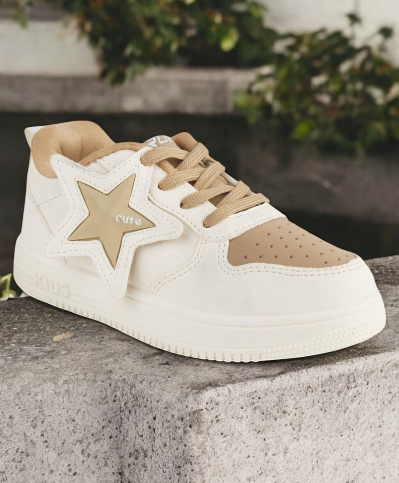 Lil Lollipop Star Applique Detailed Lace Up Shoes - Off White-picture-19