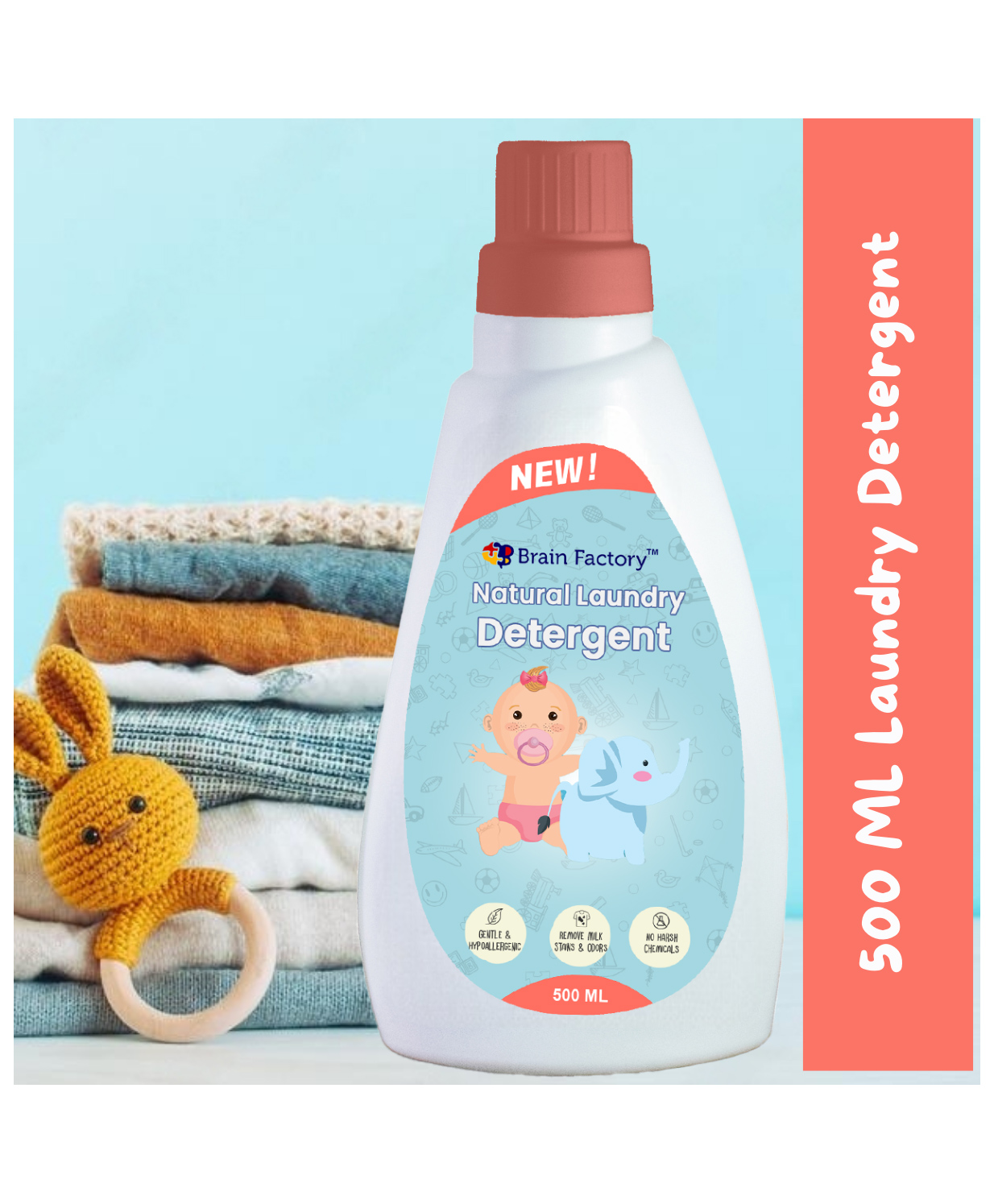 Brain Factory Natural Baby Laundry Liquid Detergent 500 ml-picture-22