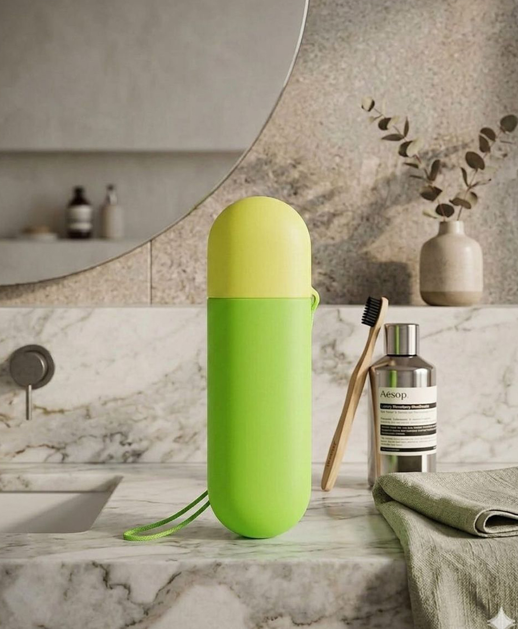 BOXOT IMPEX Plastic Unequetrend Travel Toothpaste Toothbrush Holder - green-image-16