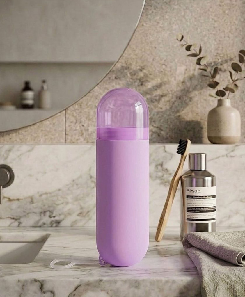 BOXOT IMPEX Plastic Unequetrend Travel Toothpaste Toothbrush Holder Cover - purple-picture-17