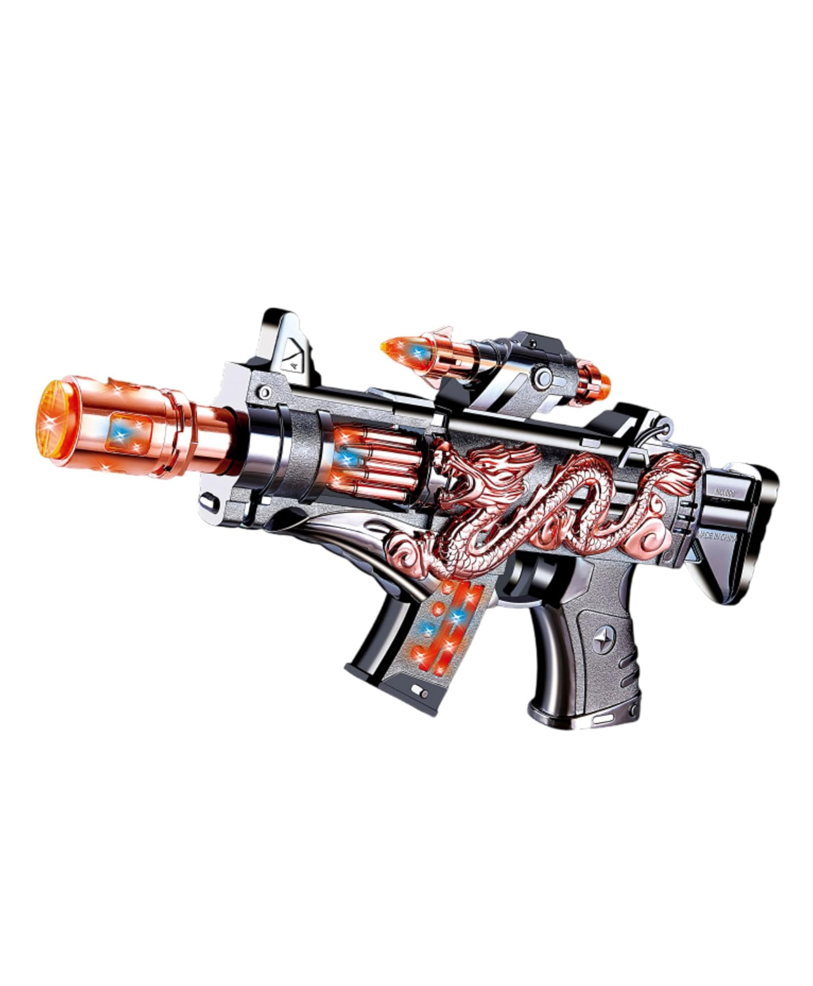 Sanjary electric vibration gun sound and light submachine gun for kids color design may vary-picture-15