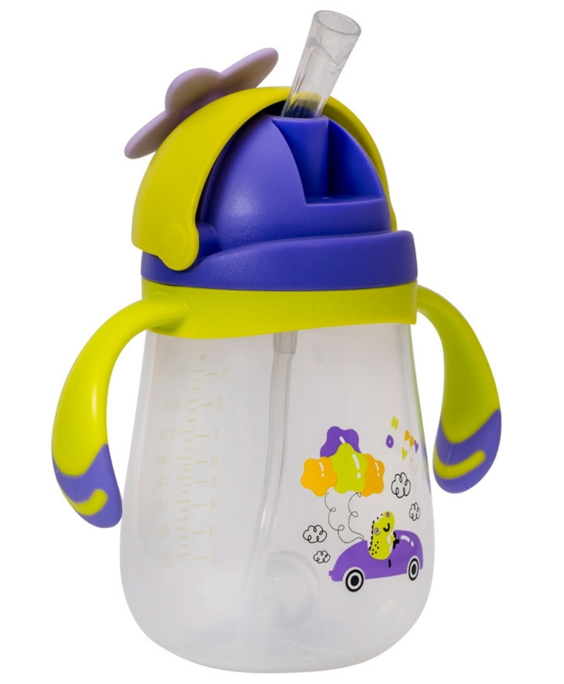 Adore Flora! Baby Straw Sipper with Gravity Ball & Twin Handle-300ml - Green-picture-20