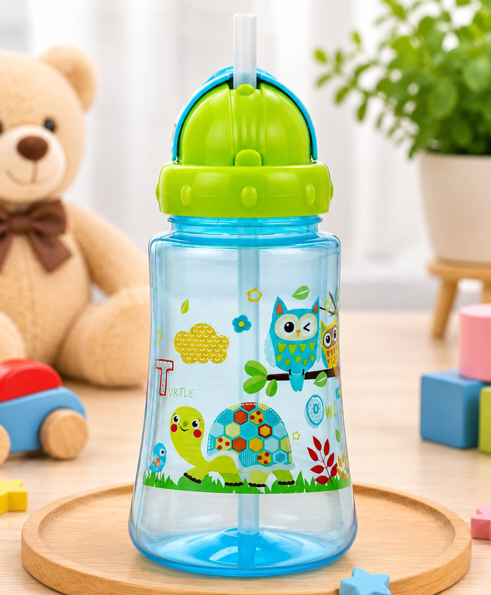 Adore Skoozy Sports Straw Sipper with Retractable Head - 250ml- Blue-picture-23