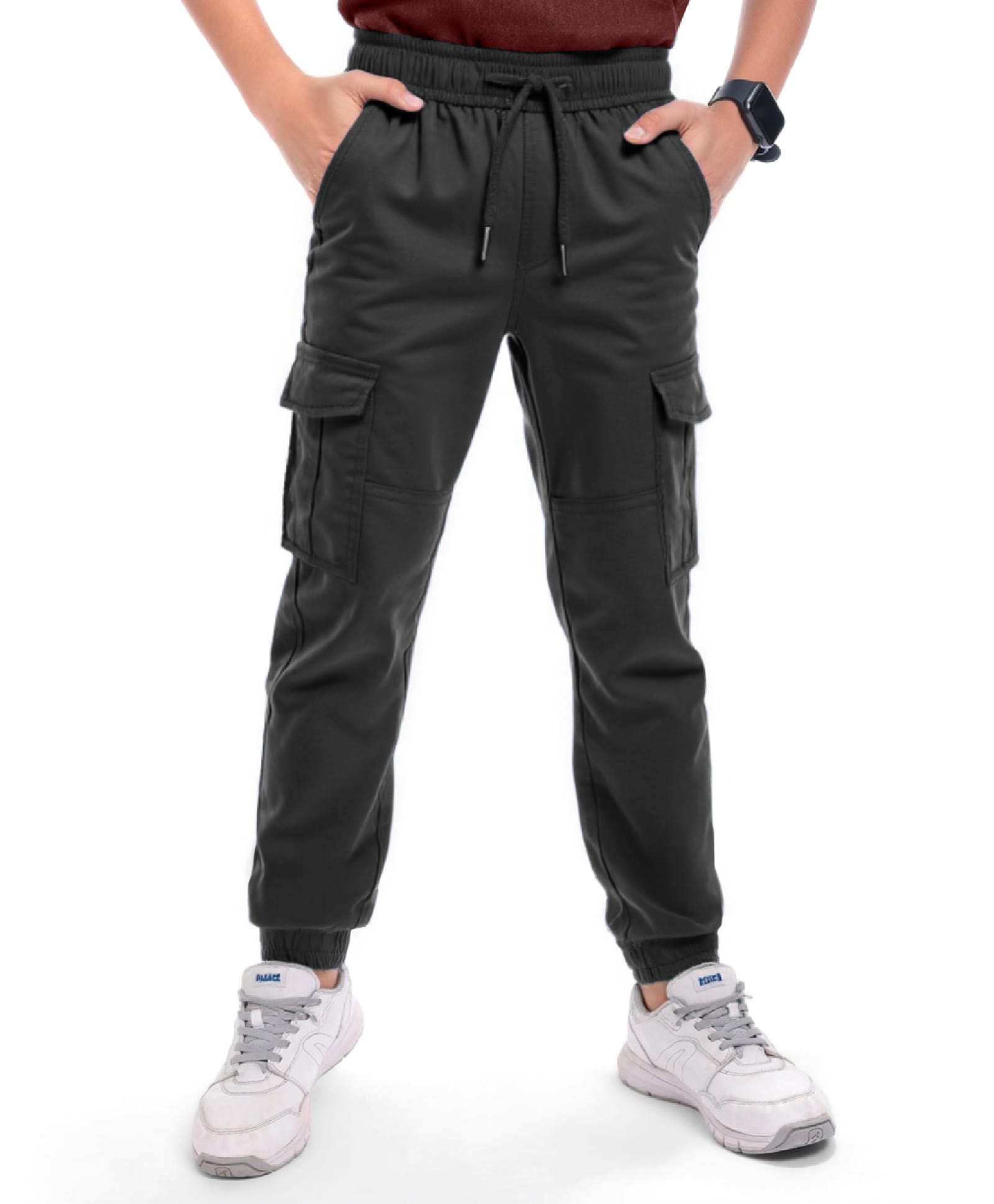 Pine Kids Cotton Woven Full LengthSolid Color Trouser with Pocket - Dark Green-picture-36
