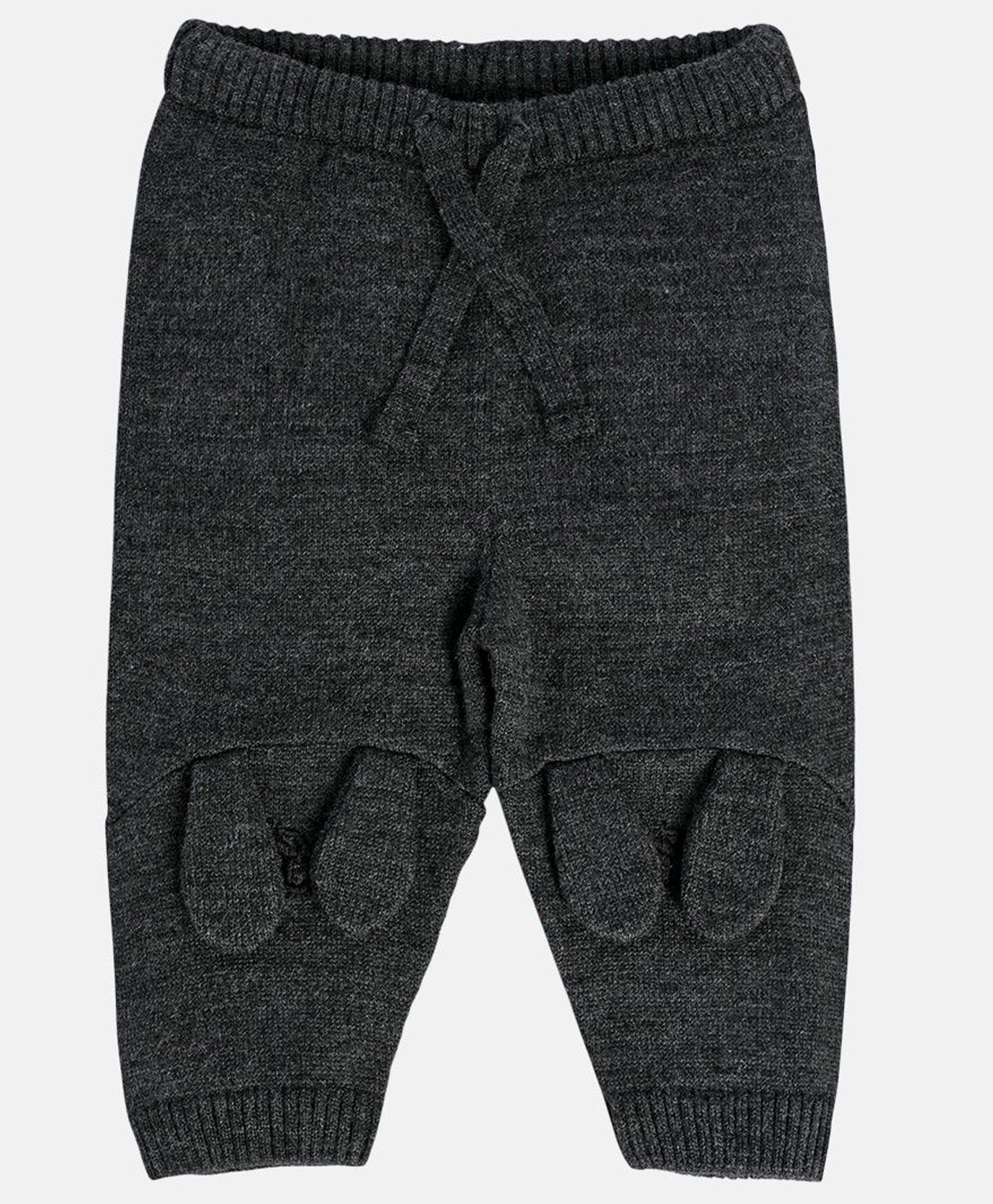 MINI KLUB Cotton Solid Self Designed Leggings - Grey-image-12