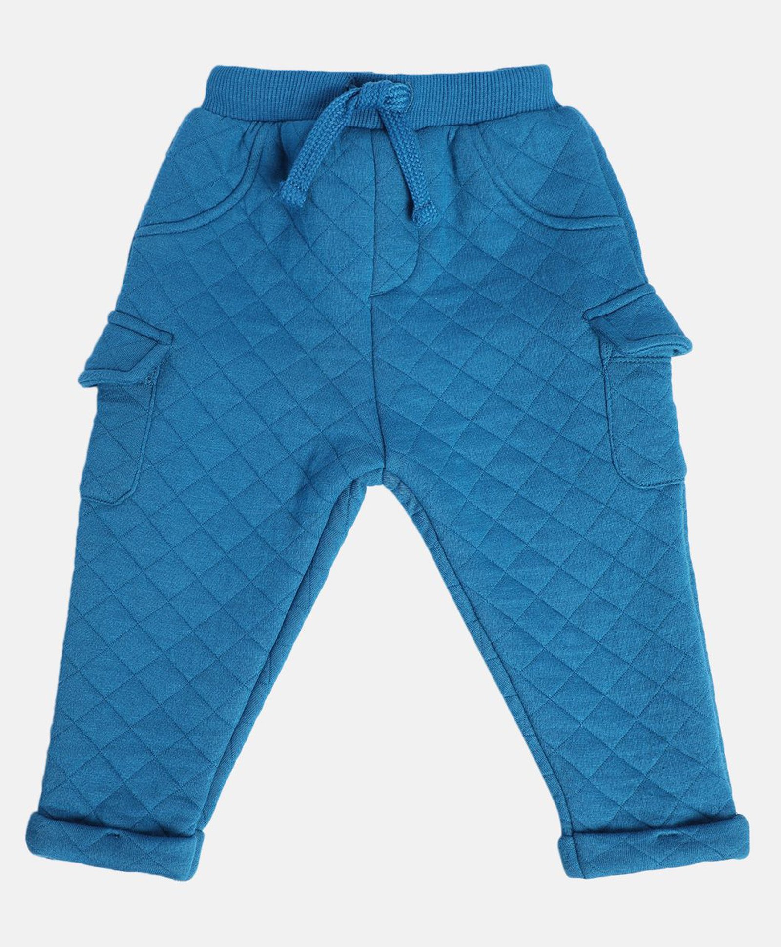 MINI KLUB Cotton Pocket Detailed Self Designed Pant - Blue-picture-17