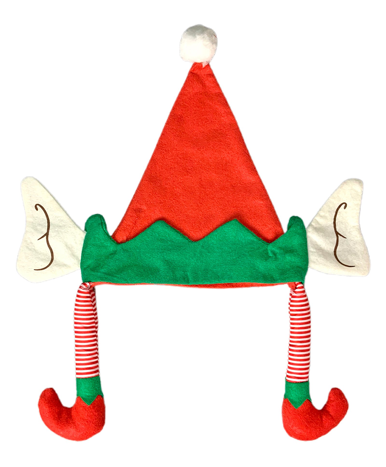 Little Surprise Box Christmas Theme Felt Elf Designed Cap - Red & Green-image-43