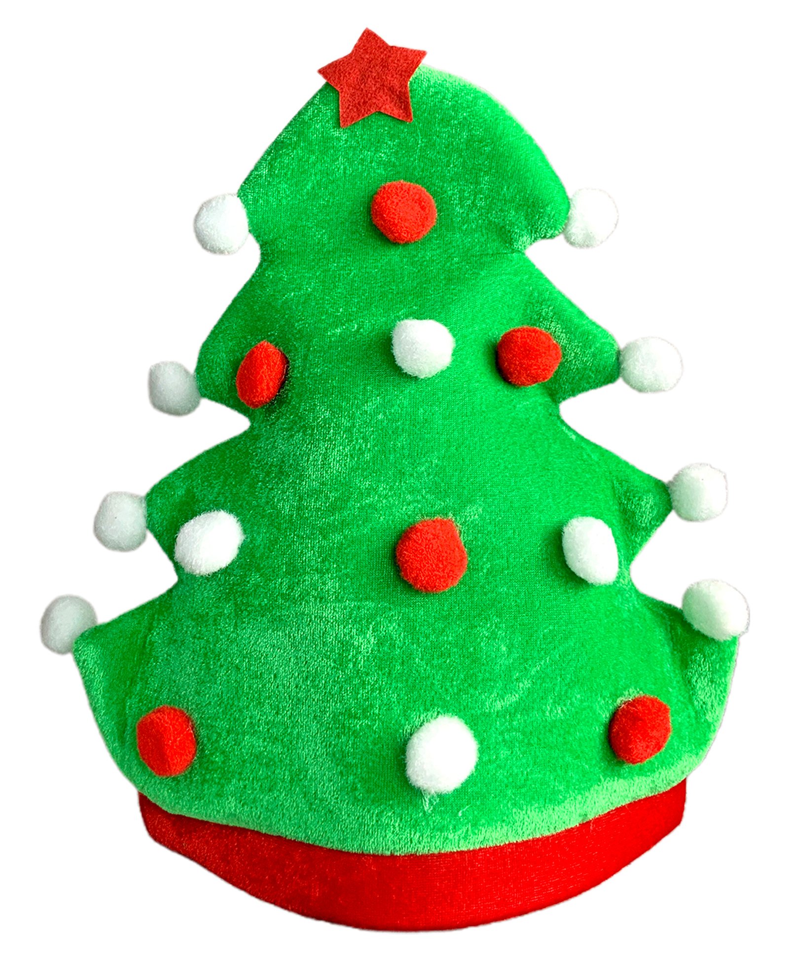 Little Surprise Box Christmas Theme Velvet Christmas Tree Designed Cap - Green-image-22