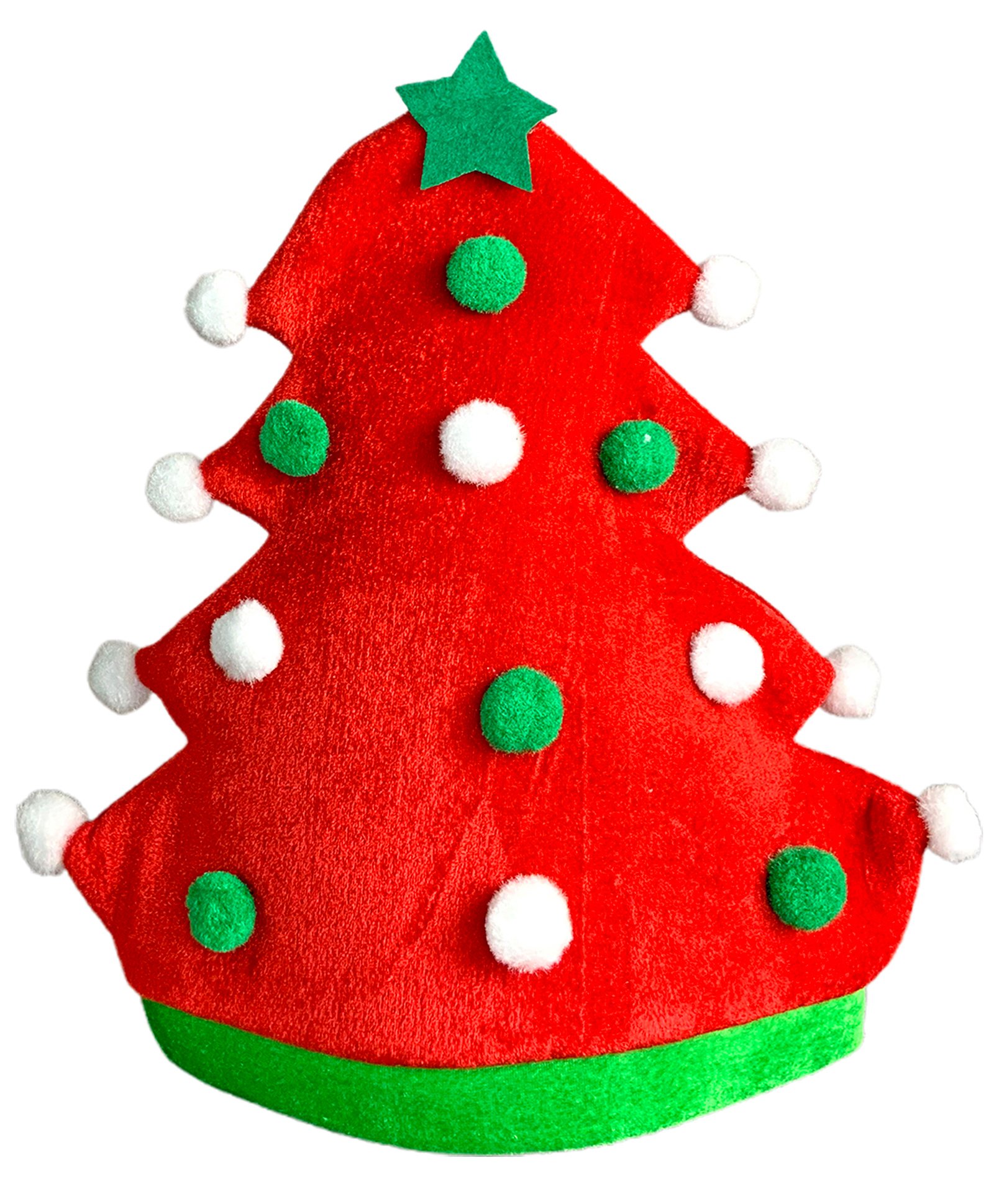 Little Surprise Box Christmas Theme Velvet Christmas Tree Designed Cap - Red-image-33