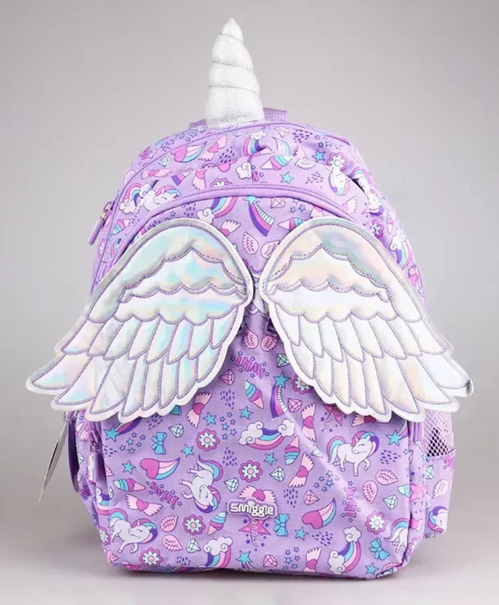 Azhari Unicorn with Wings Medium Size Back Pack Bag for Kids Color & Design May Vary-image-44
