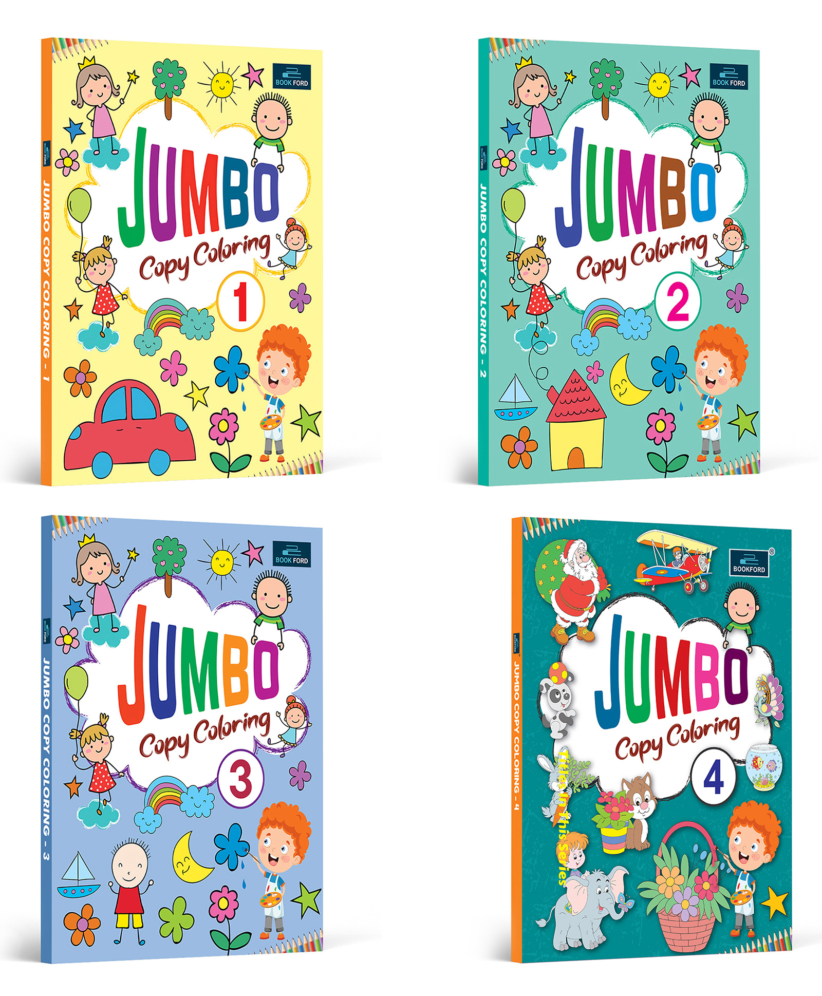 bookford publications Jumbo Copy Coloring - Set of 4 Books For Kids-picture-15