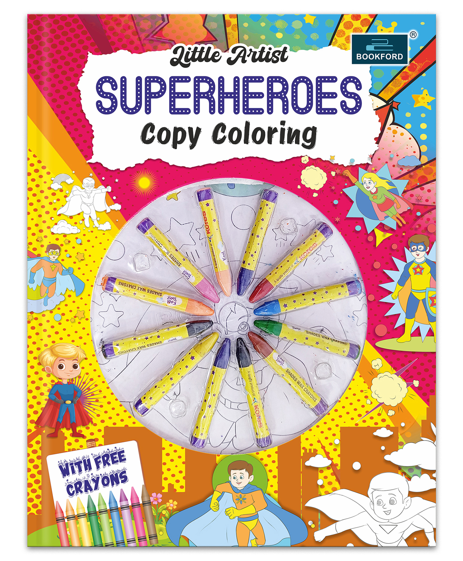 Little Artist Superheroes Copy coloring for kids-image-26