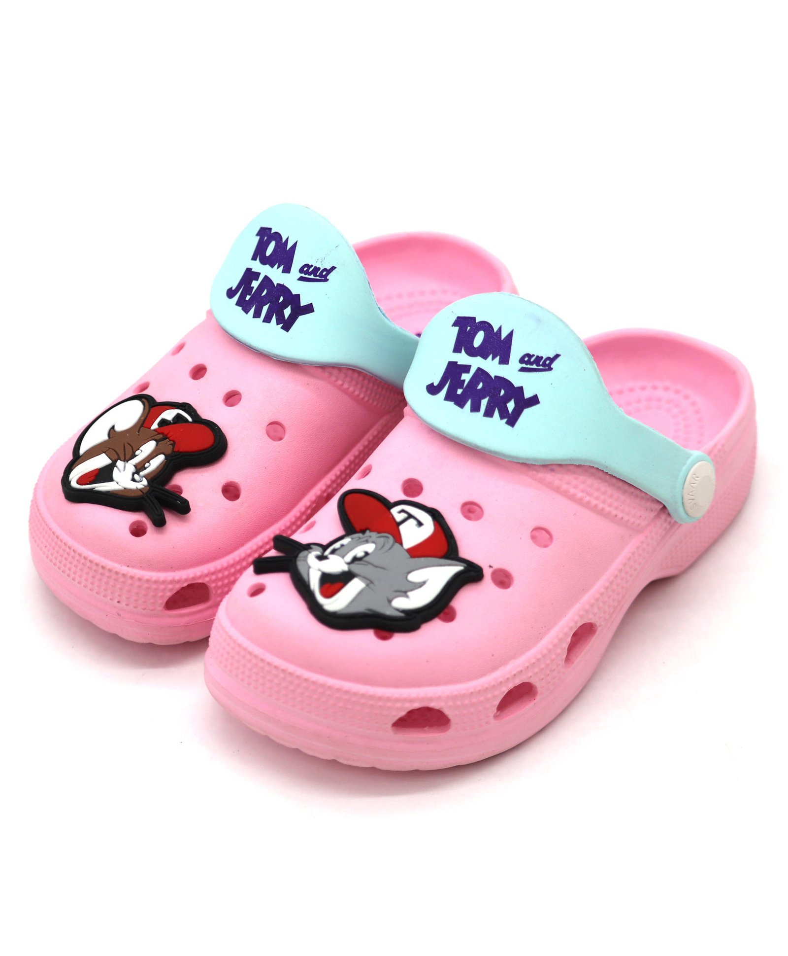 Svaar Tom & Jerry Featuring Characters Applique Detailed Perforated Clogs - Baby Pink-picture-30