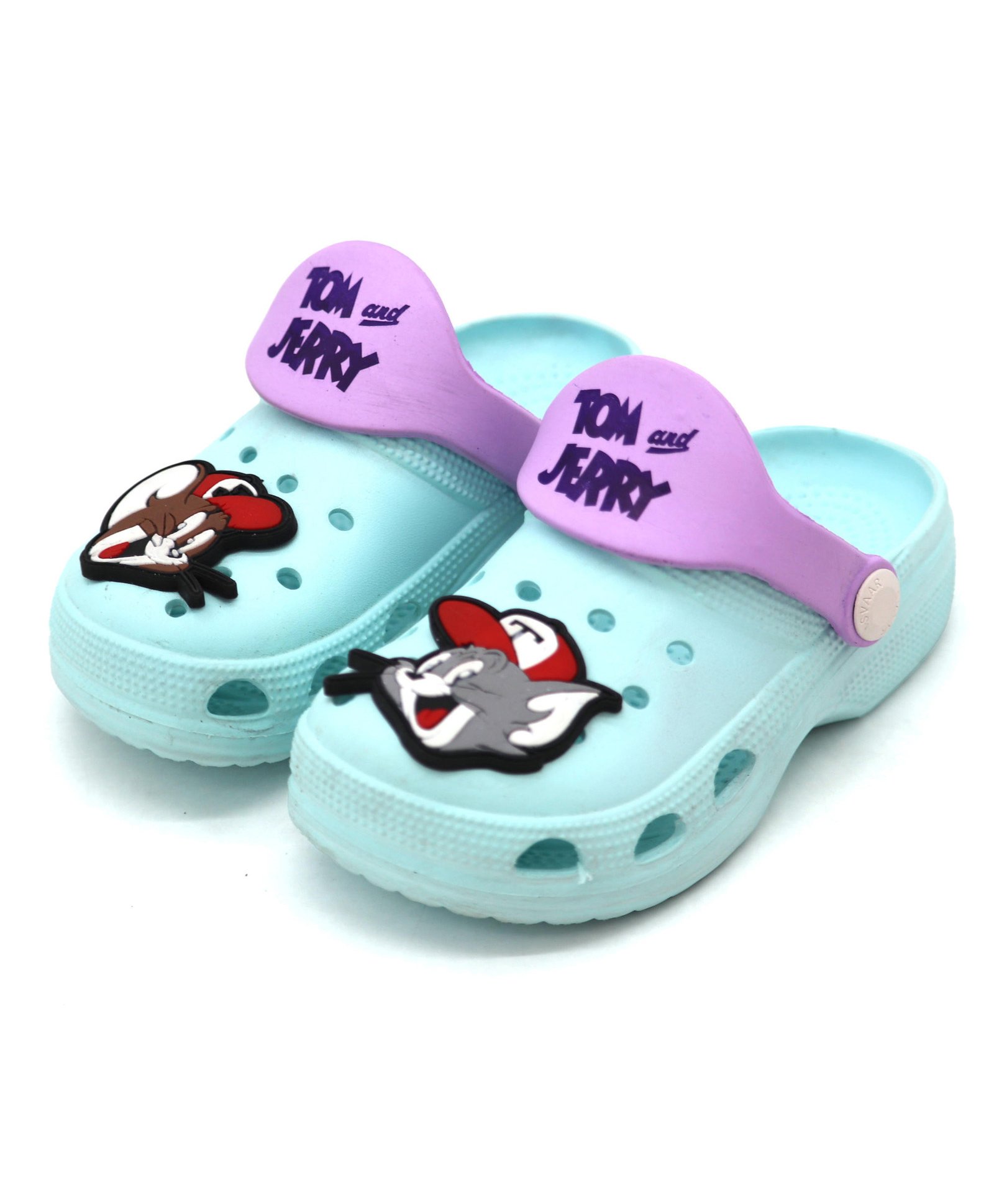 Svaar Tom & Jerry Featuring Characters Applique Detailed Perforated Clogs - Sea Blue-picture-18