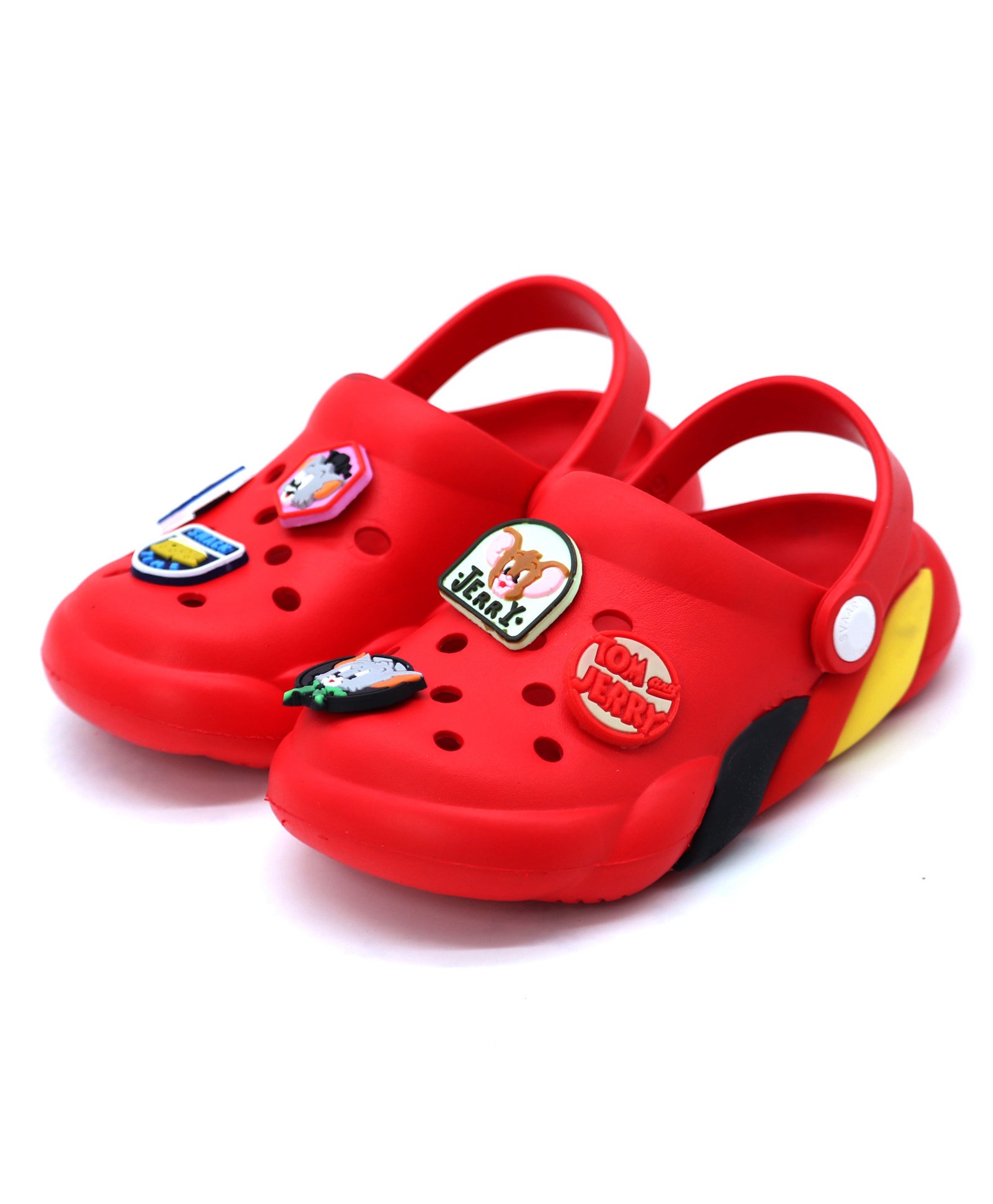 Svaar Warner Bros Featuring Tom & Jerry Patch Designed Clogs - Tomato Red-image-3