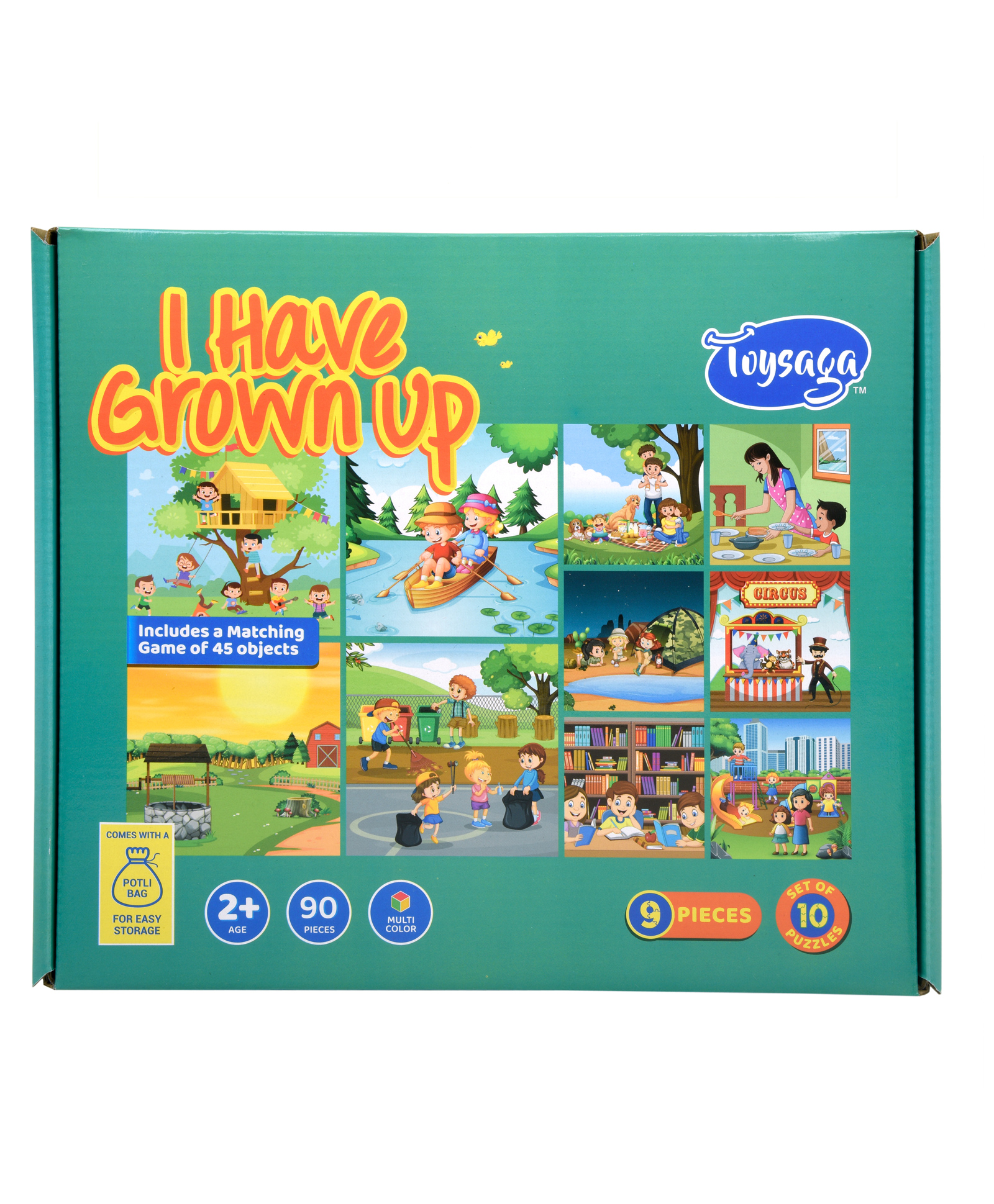 Toysaga I Have Grown Up| Set of 10 Jigsaw Puzzles (90 Pieces) for Kids Above 2+ Years| Matching Game of 45 Spelling to Pictures| Fun & Educational Game| Gift for Boys & Girls-picture-23