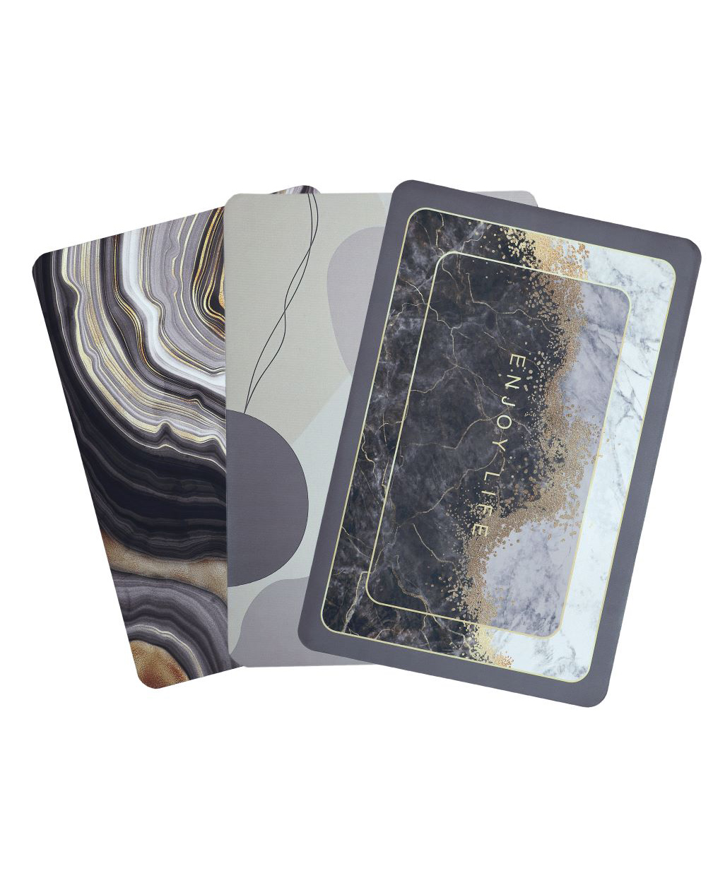 AAZEEM Rubber Anti Slip Water Soaking Floor Mat |Water Absorbent Non Slip Bath Mat |Quick Dry Mat for Bathroom | Oval Door Mat for Home | Kitchen |Office |Drawingroom/Grey-pack of 3