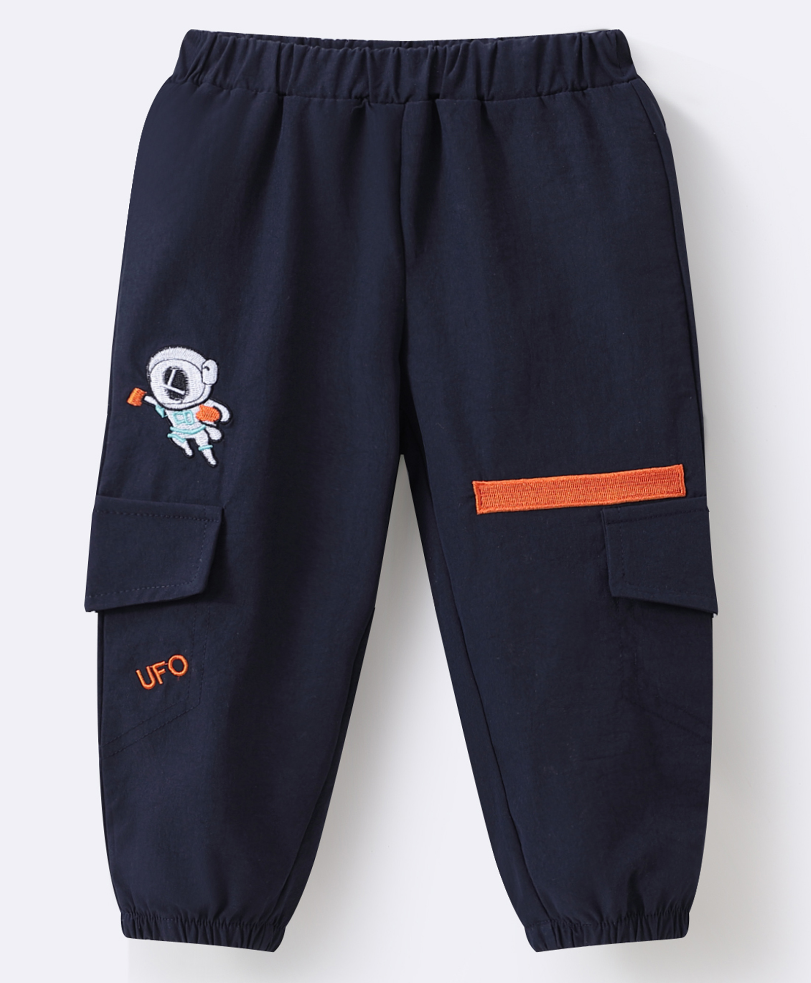 Mark & Mia Trouser With Space Theme Embroidery& Pocket - Navy Blue-image-34