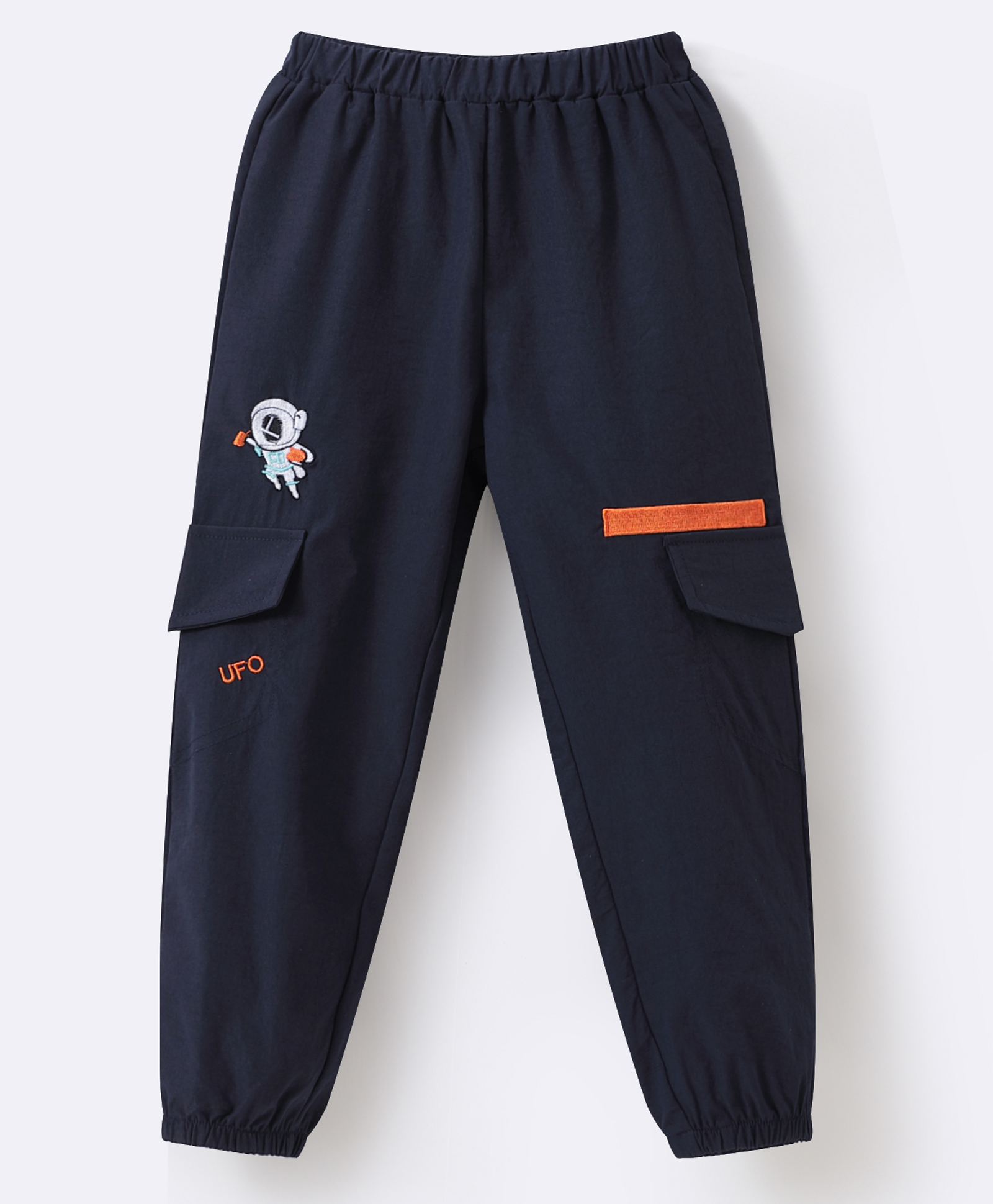 Mark & Mia Full Length Trouser with Space Theme Embroidery - Navy Blue