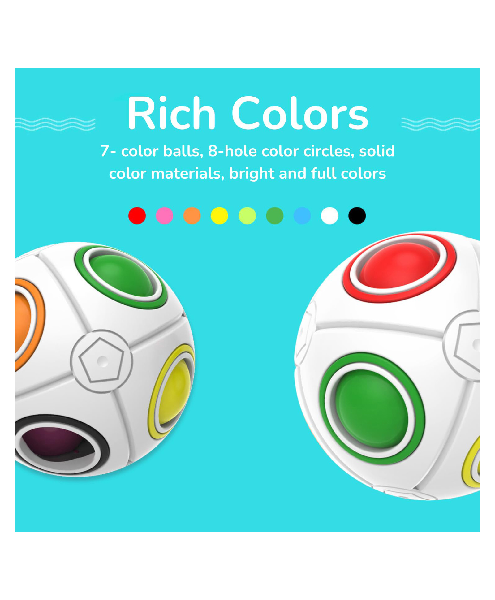 AKN TOYS Rainbow Ball Puzzle , Compact, Multicolor Sphere (Fidget Toy) ,Portable Brain Teaser for Kids & Adults , Stress Relief & Fun On-The-Go Puzzle Pack of 2 ( Color May Vary)-image-44