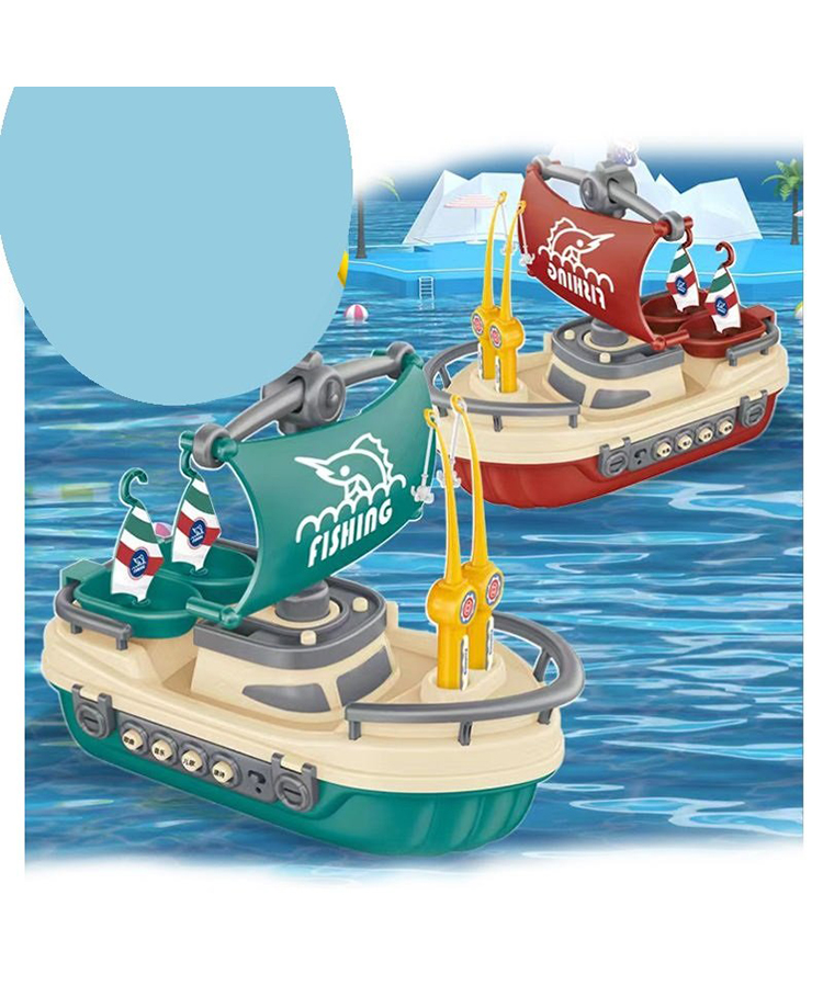 Sanjary Education 3in1 Boat Cartoon Music Baby Game Fish Toy for Kids Color Design May Vary-picture-13