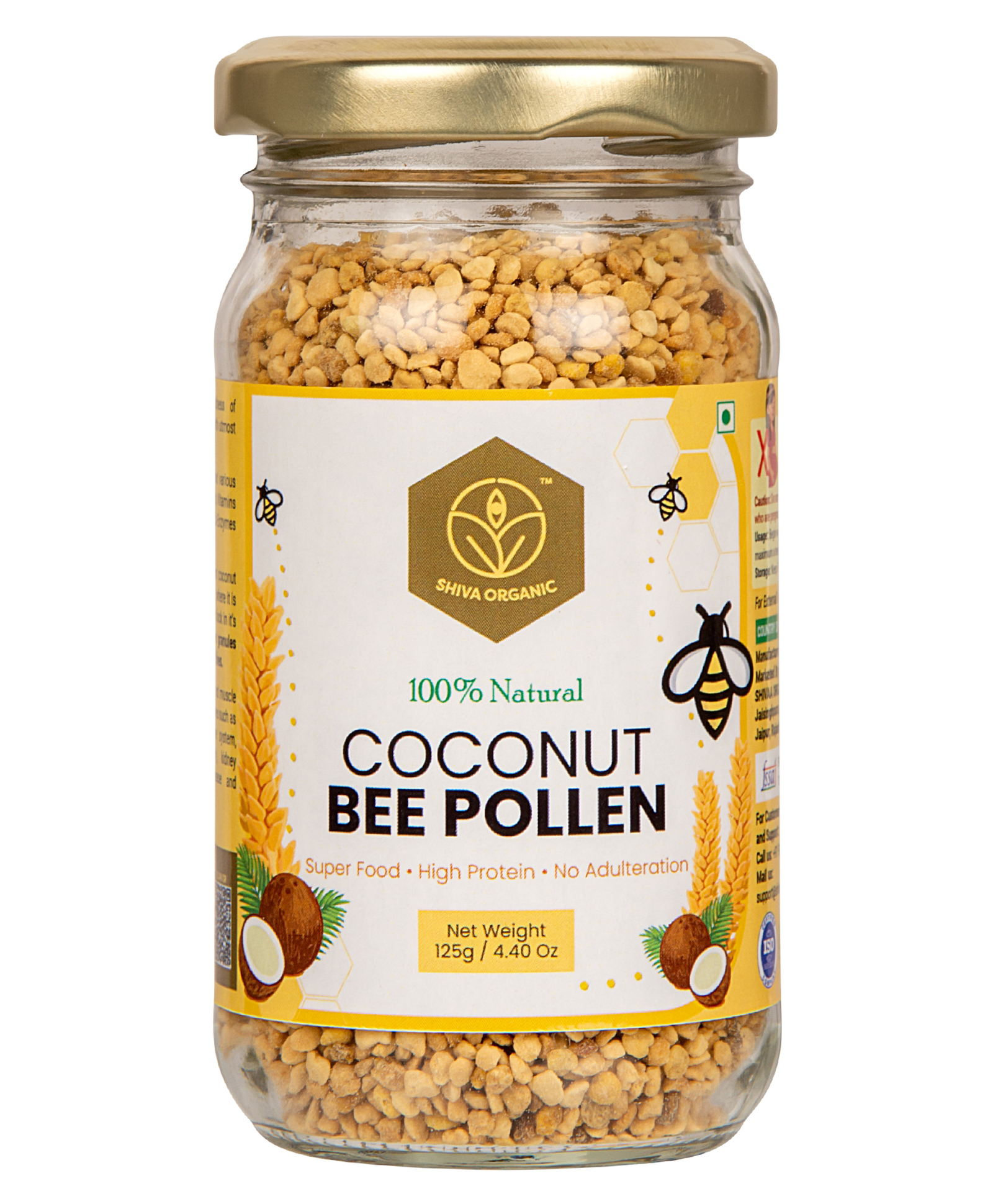 Shiva Organic Coconut Bee Pollen Granule - Immunity,Energy Booster | 100% Natural | Rich in Protein, Vitamin B, Minerals, Anti-Oxidants | Improves Digestive, Bone, BP health - 125g-image-9