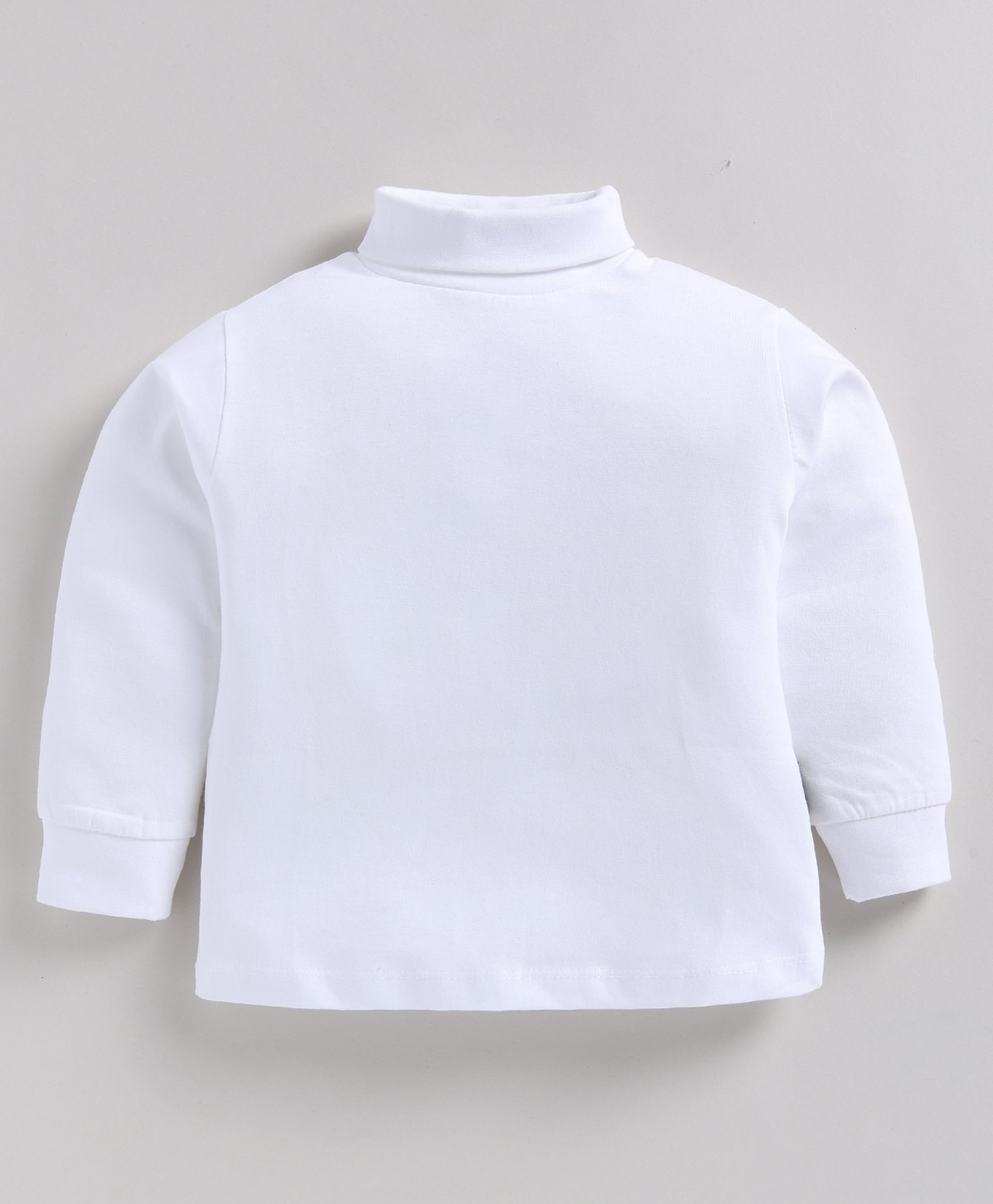 Nottie Planet Cotton Knit Full Sleeve Solid Tee - White-image-3