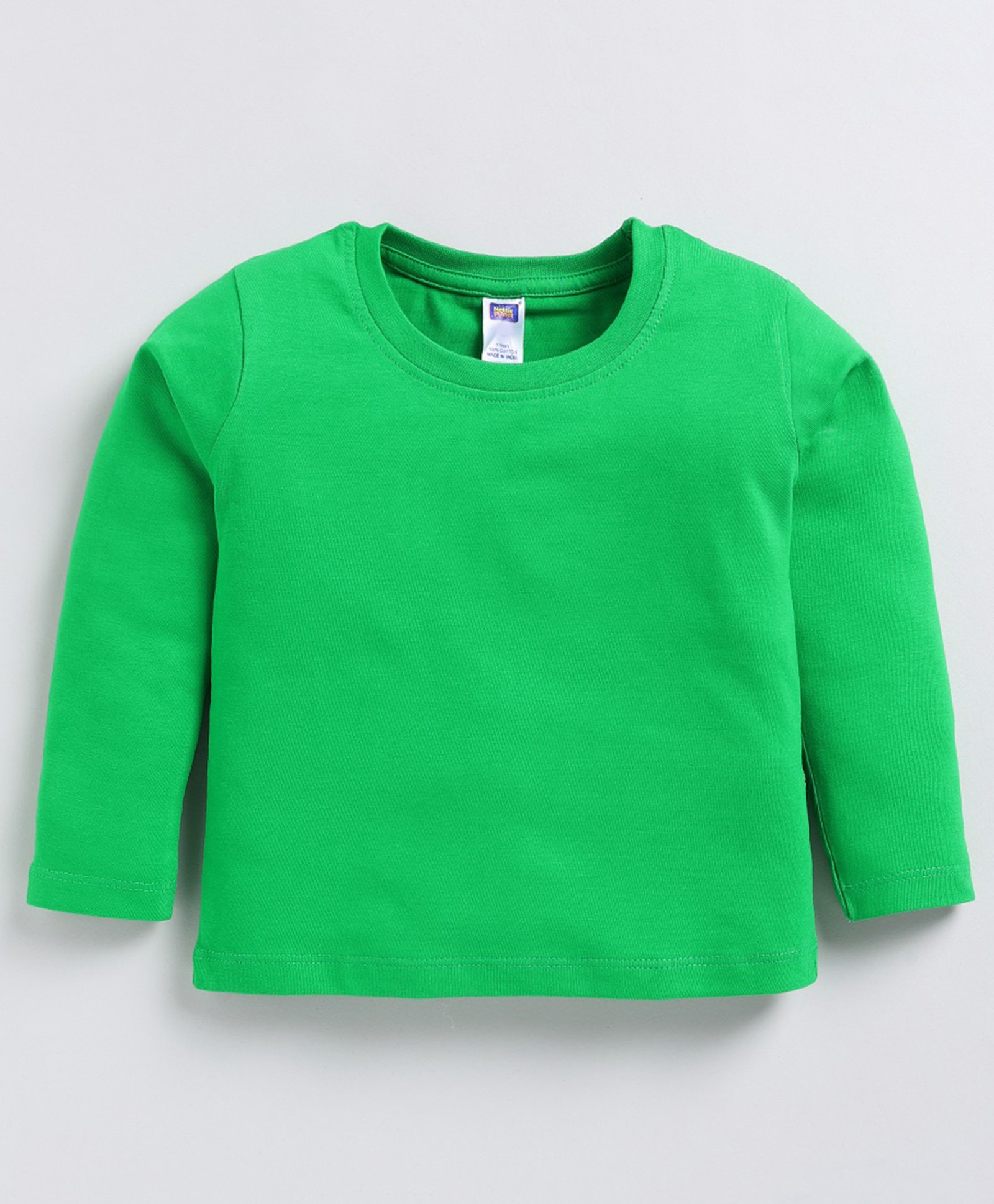 Nottie Planet Cotton Knit Full Sleeves Solid Tee - Green-picture-18