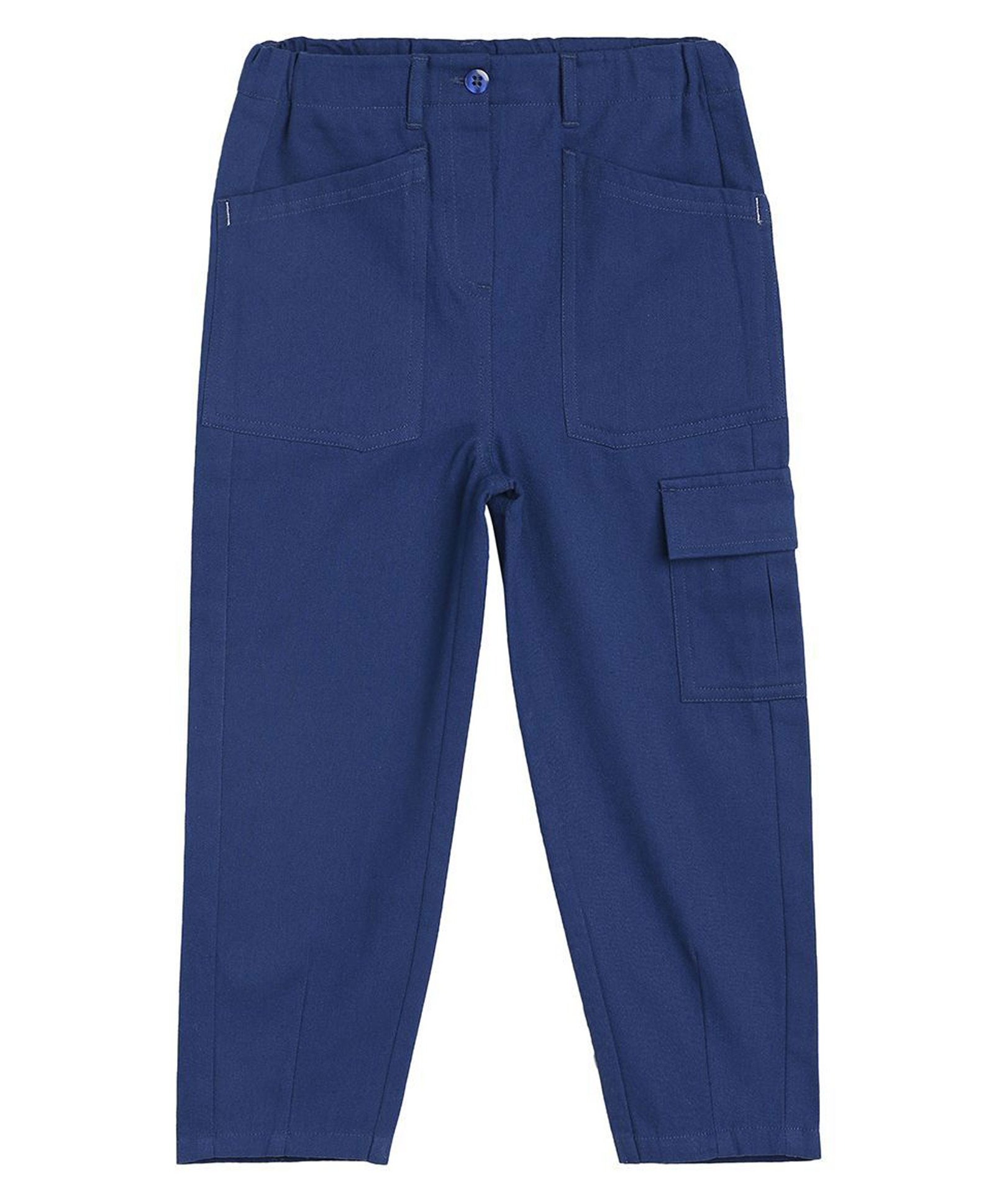 MINI KLUB Cotton Solid Pocket Detailed Pant - Navy Blue-picture-27