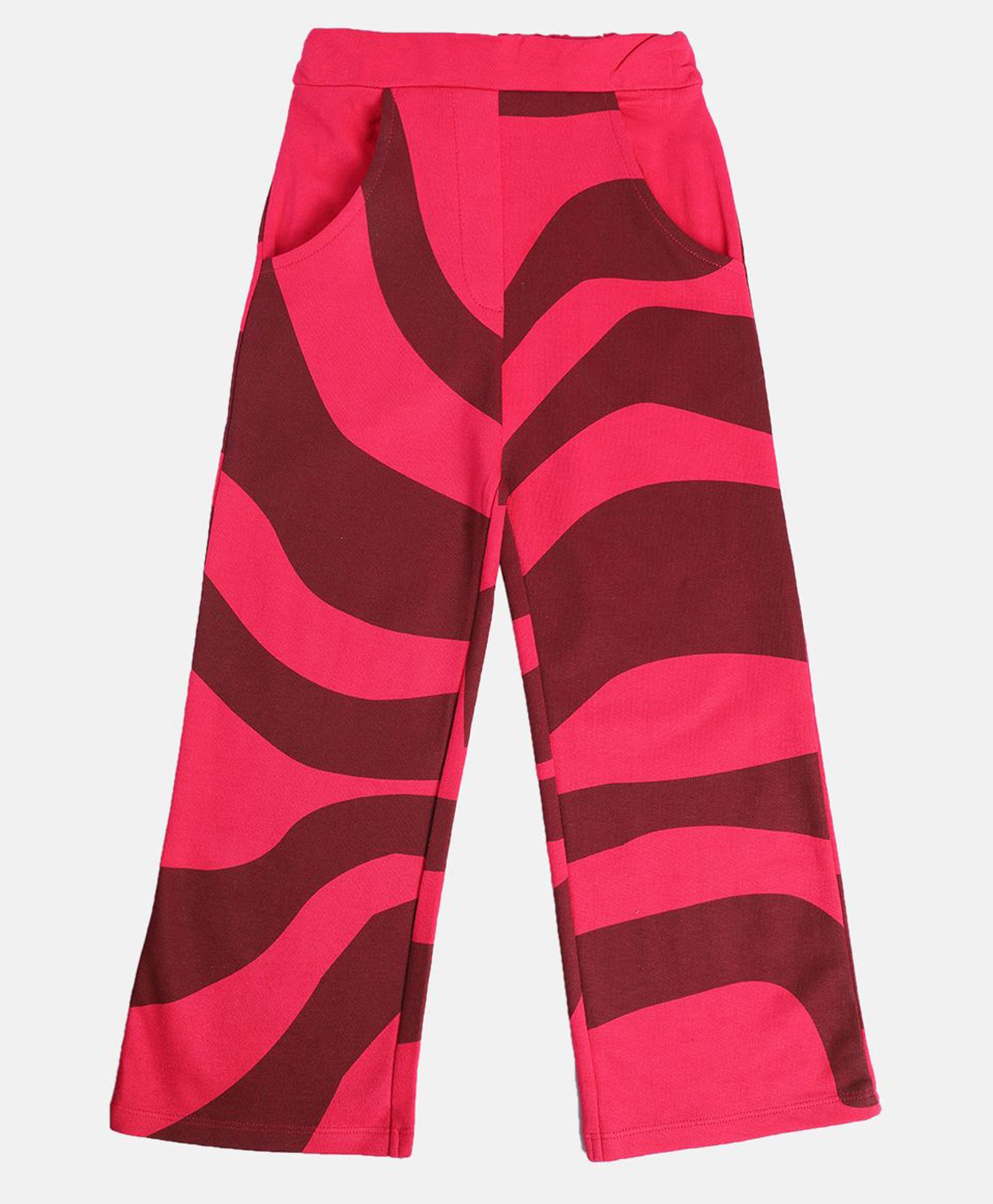 MINI KLUB Cotton Abstract Printed Pant - Maroon-picture-14