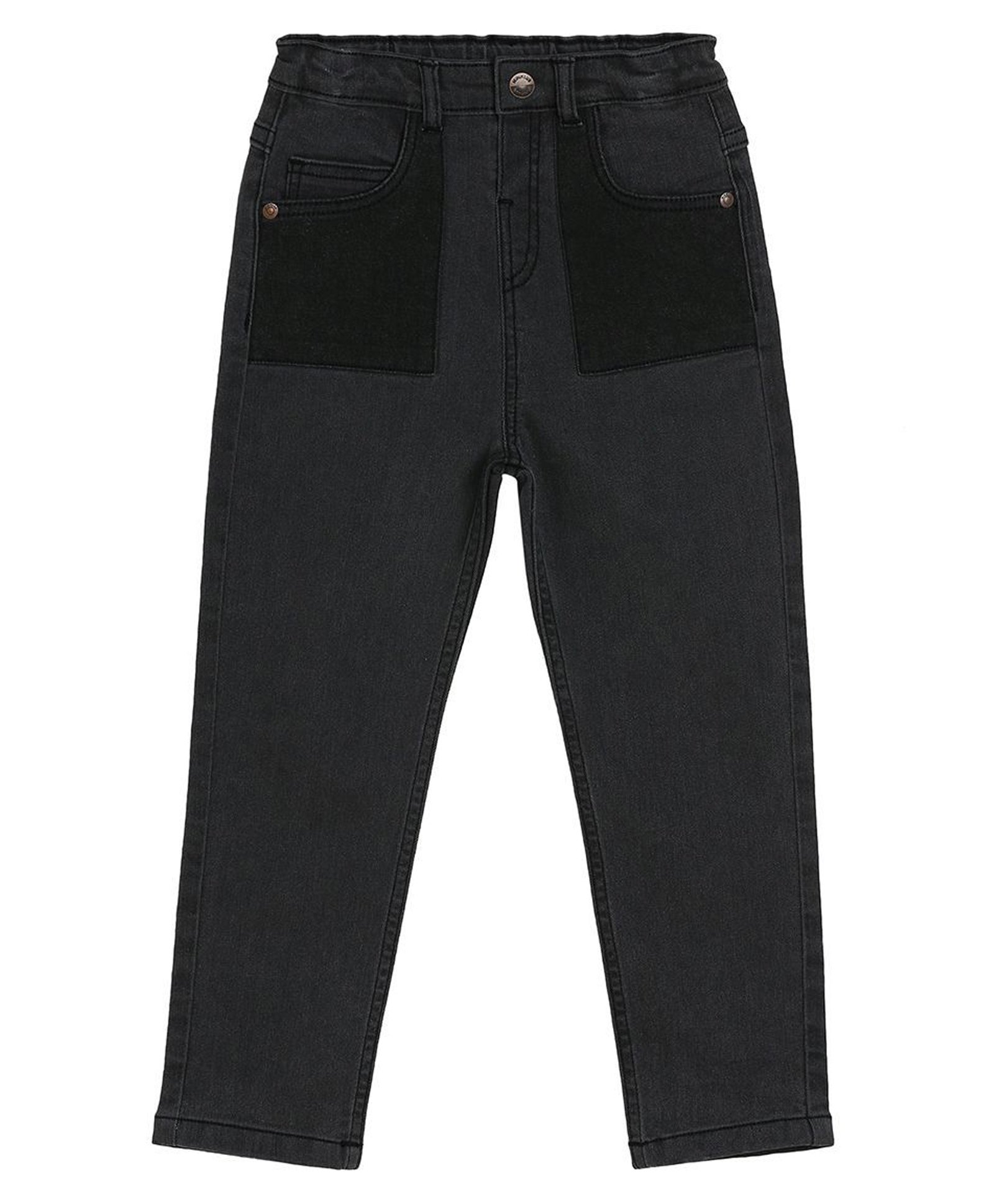 MINI KLUB Cotton Blend Solid Denim Pant - Grey-picture-44