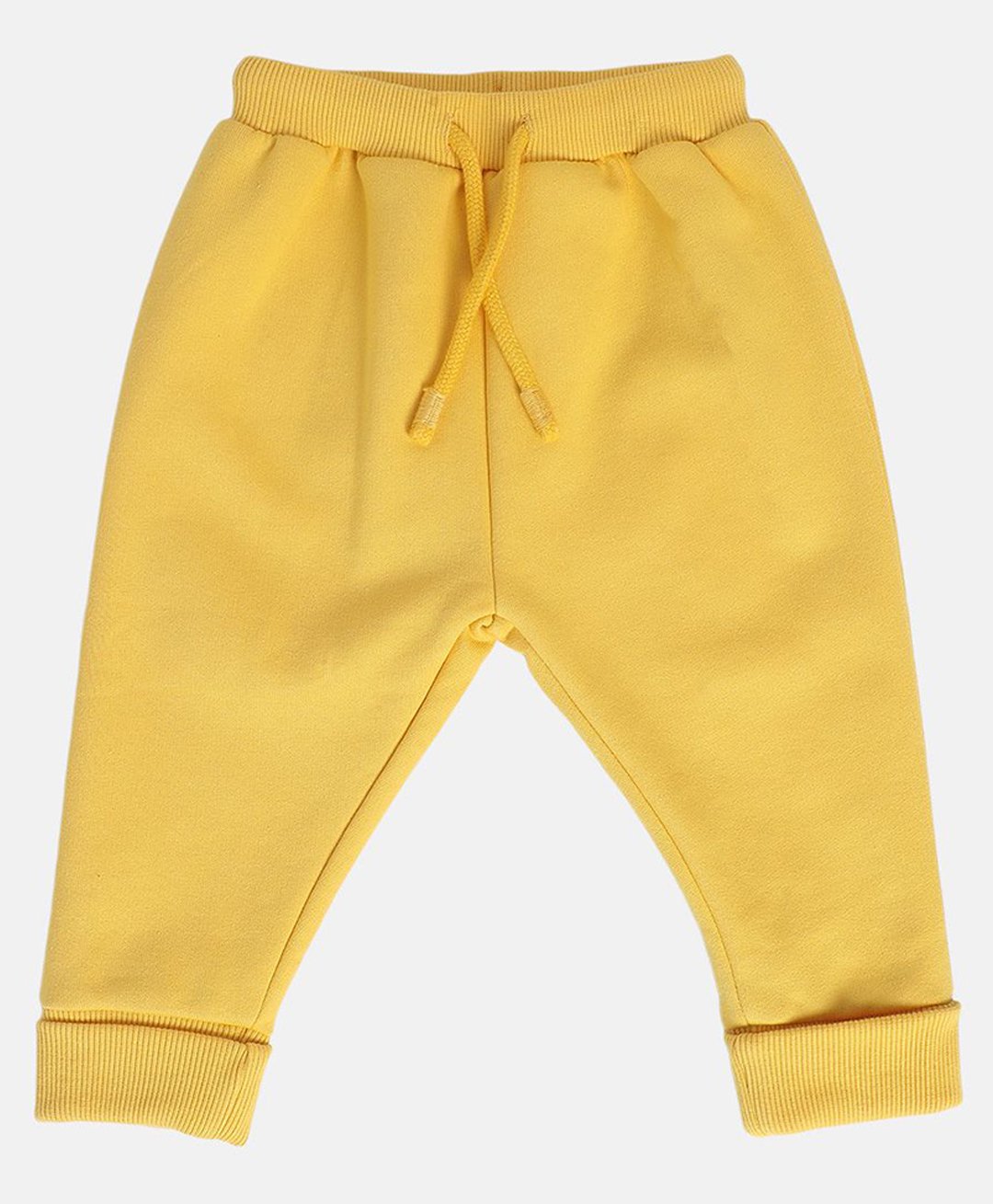 MINI KLUB Cotton Solid Joggers - Yellow-image-38