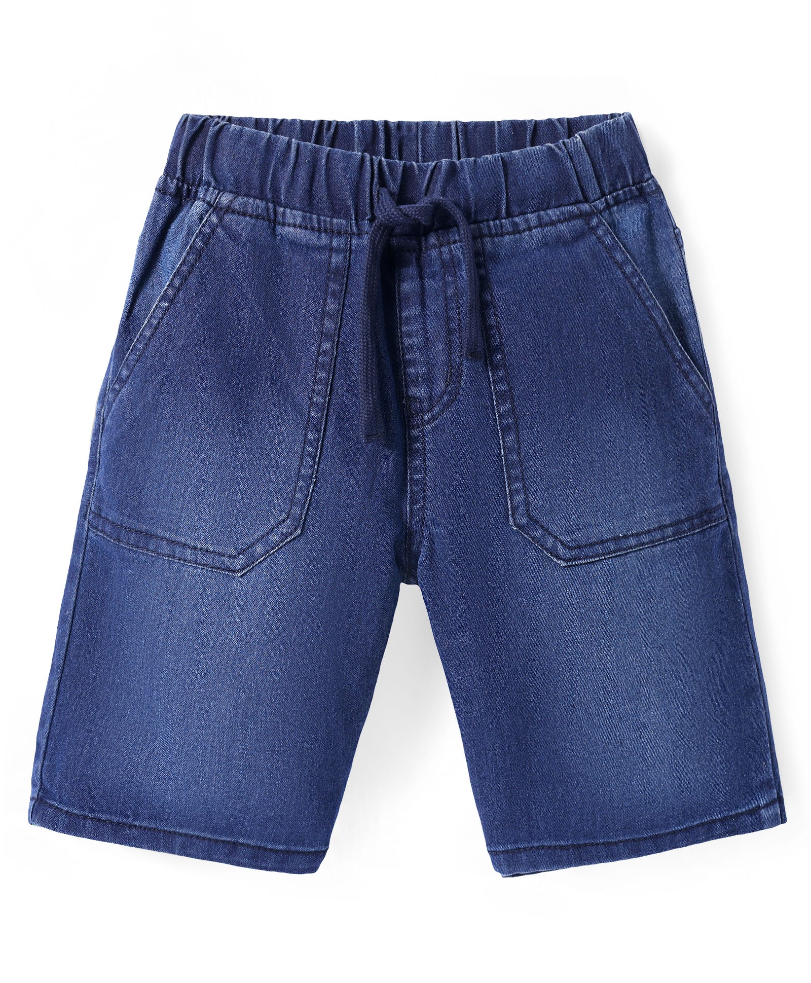 Pine Kids Woven Knee Length Solid Shorts - Navy Blue-picture-16