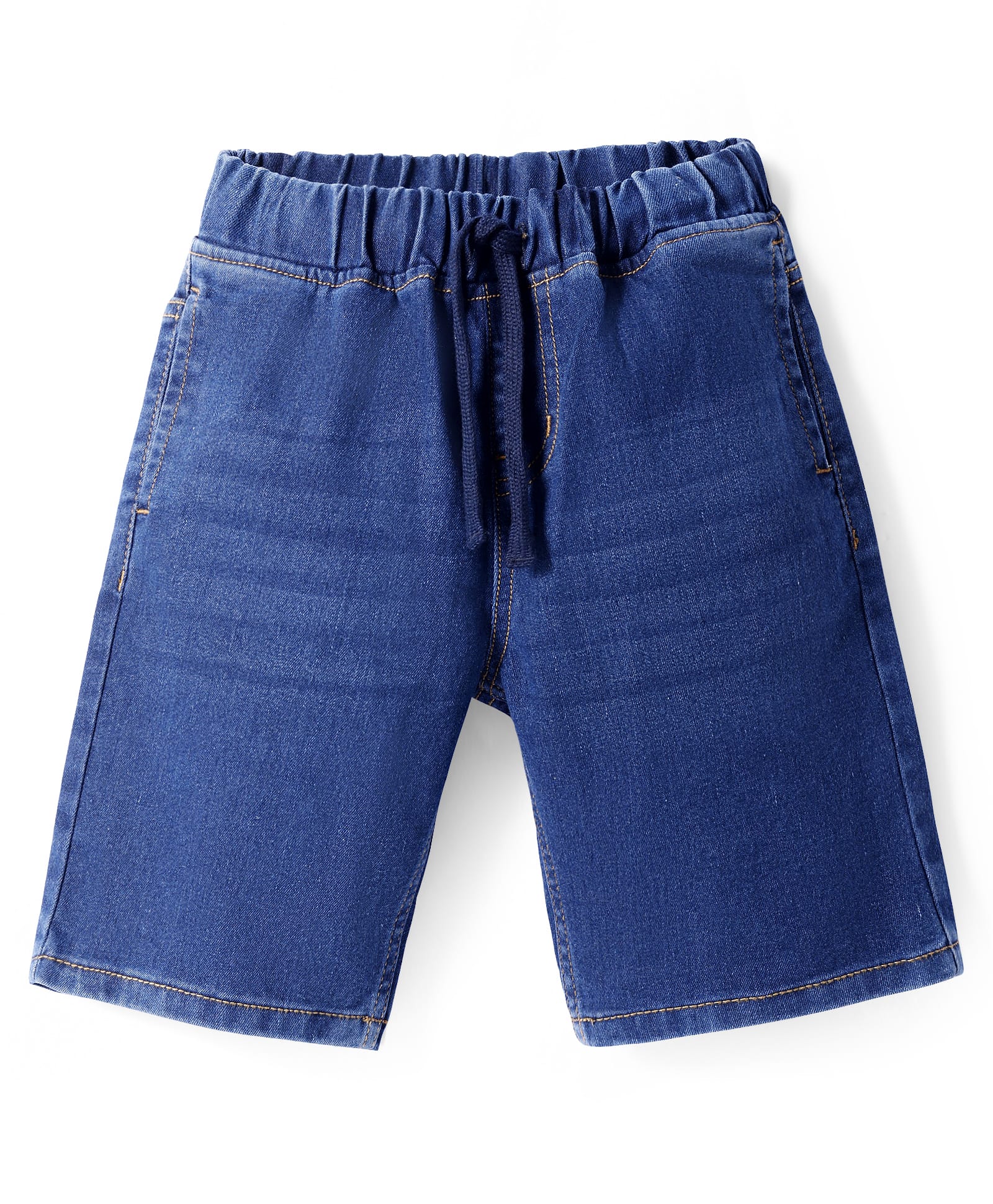 Pine Kids Woven Knee Length Solid Colour Shorts - Navy Blue-picture-11