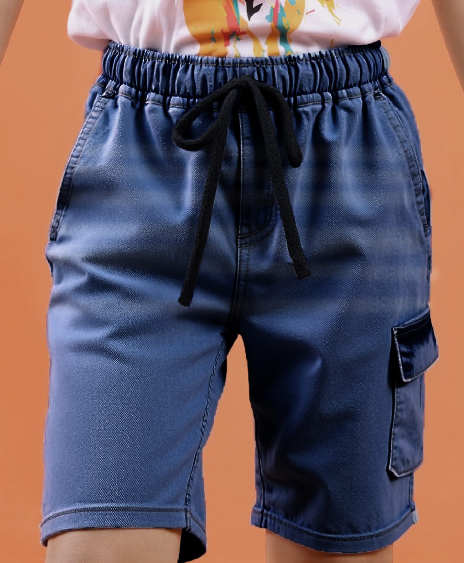 Pine Kids Woven Knee Length Solid Shorts - Navy Blue-picture-17
