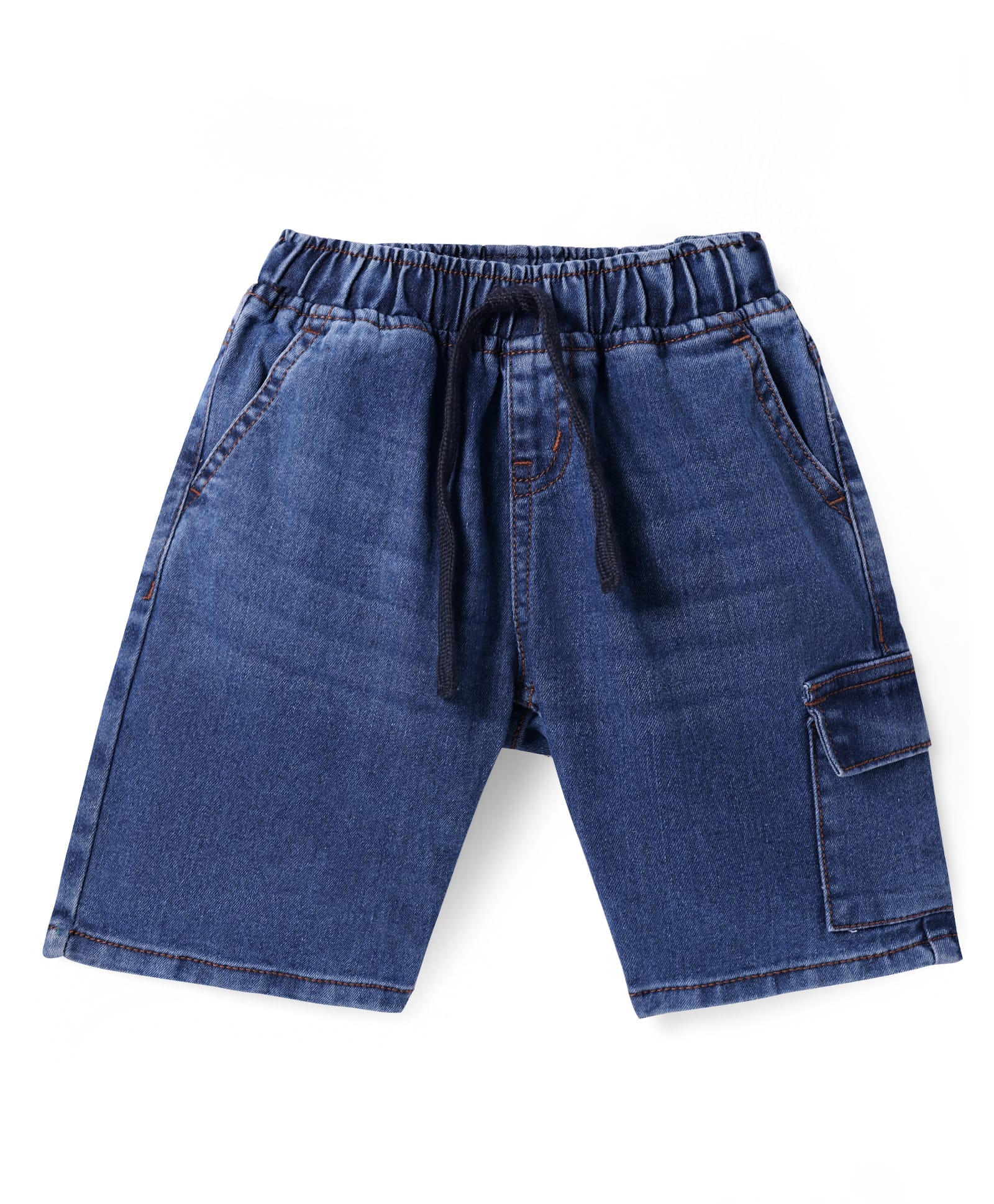 Pine Kids Woven Knee Length Solid Shorts - Blue-image-49