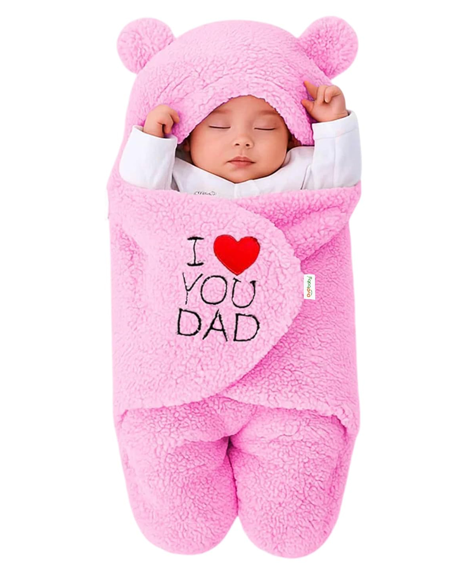 OYO BABY Embroidered Single Crib Baby Blanket for Heavy Winter(Woollen Blend, Pink)-image-22