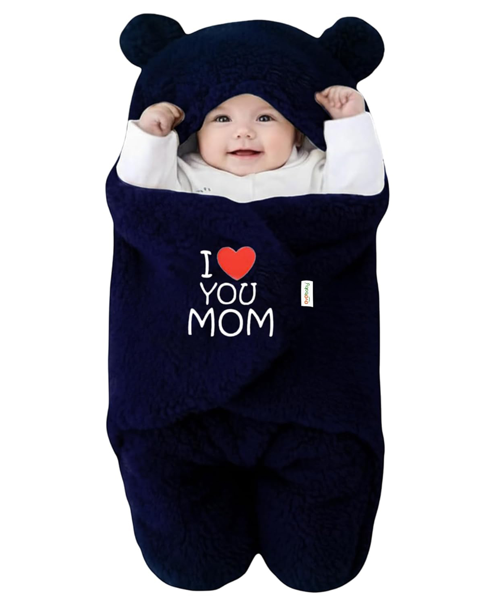 OYO BABY Embroidered Single Crib Baby Blanket for Heavy Winter(Woollen Blend, Dark Blue)-image-23
