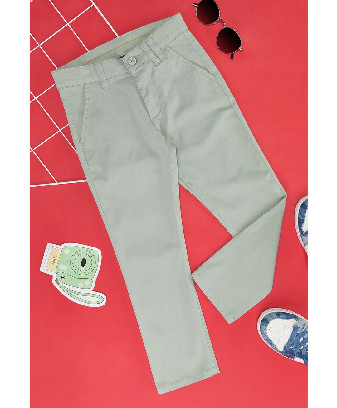 Pantaloons Junior Solid Trousers - Light Green-image-44