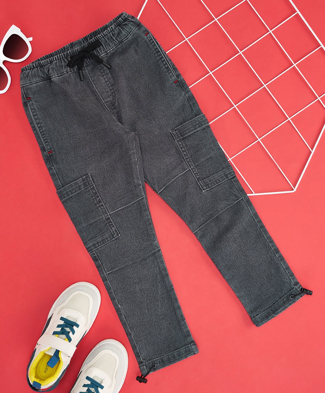 Pantaloons Junior Solid Jeans - Grey-picture-31