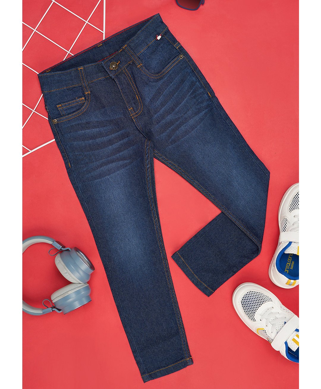 Pantaloons Junior Mild Washed Jeans - Navy Blue-picture-28