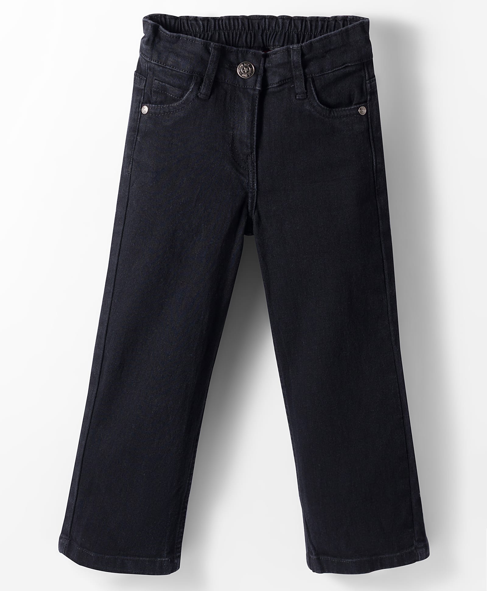 kookie kids india Kookie Kids Woven Full Length Washed Denim Jeans With Stretch - Black-picture-11