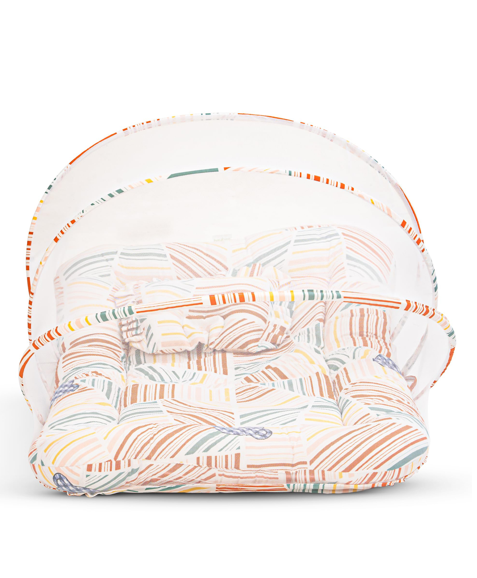 Baybee Baby Bedding Set for New Born Baby, Bed Mattress with Mosquito Net & Neck Pillow,Sleeping Nest Travel Bed for Baby Infant Toddler Bed Set for Baby (Orange)-image-32