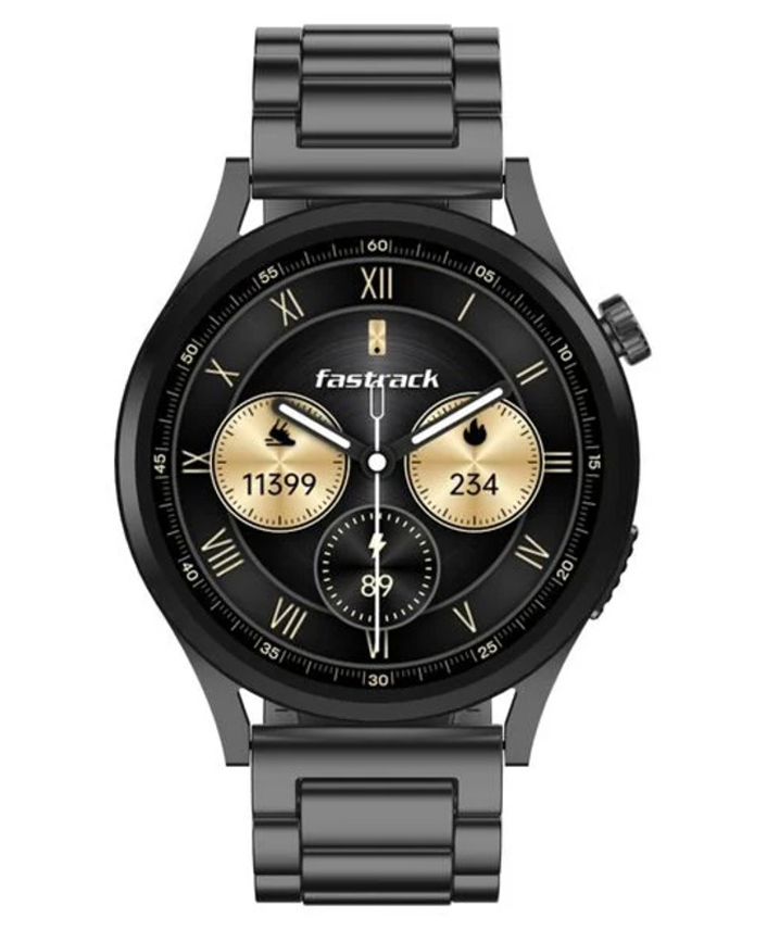 Fastrack Radiant FX4 Premium Metal Smartwatch with 3.8 cm EdgeX AMOLED Display, Functional Crown-Black-picture-46